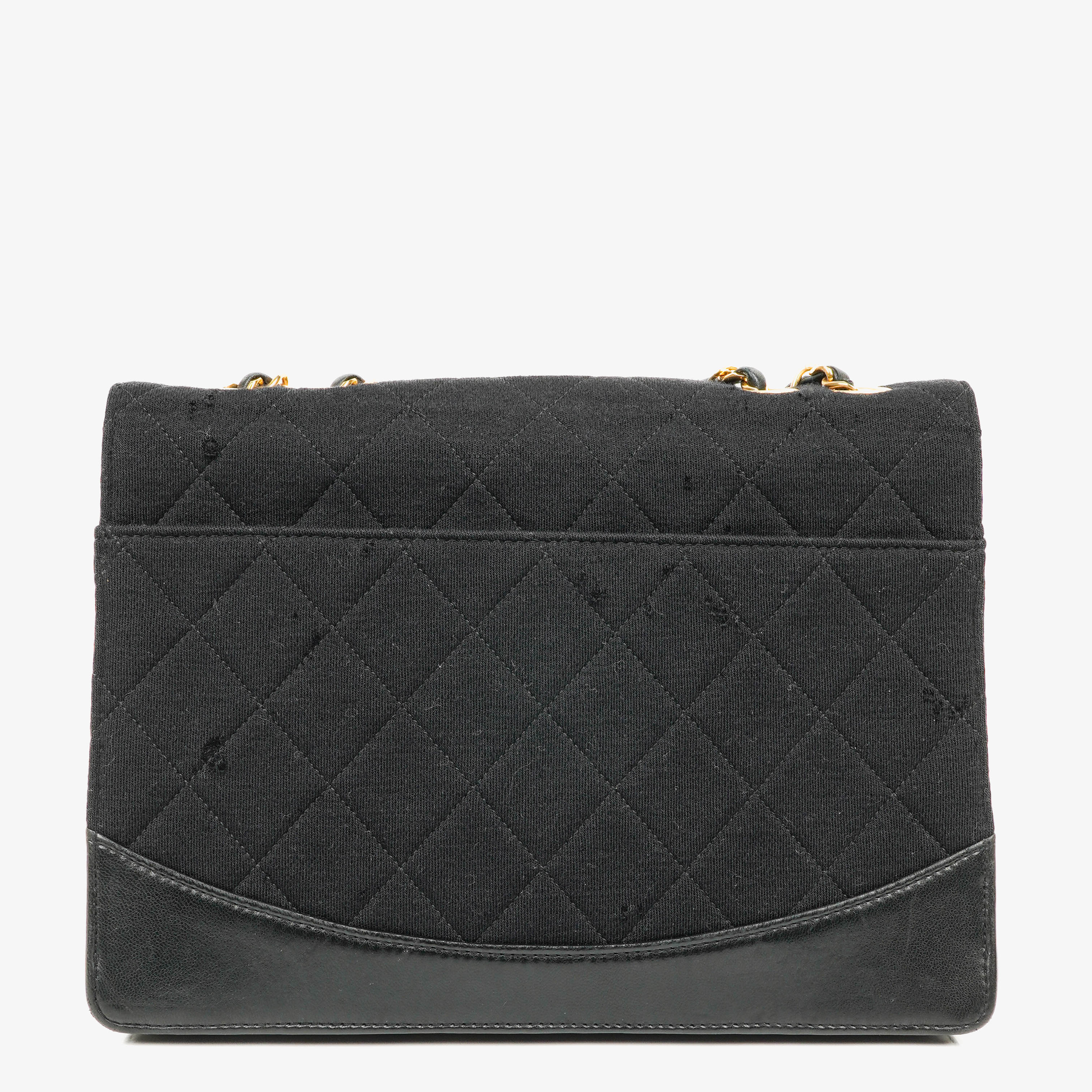 Borsa Chanel Classic Jersey e pelle nera Single Flap, 1989-1991