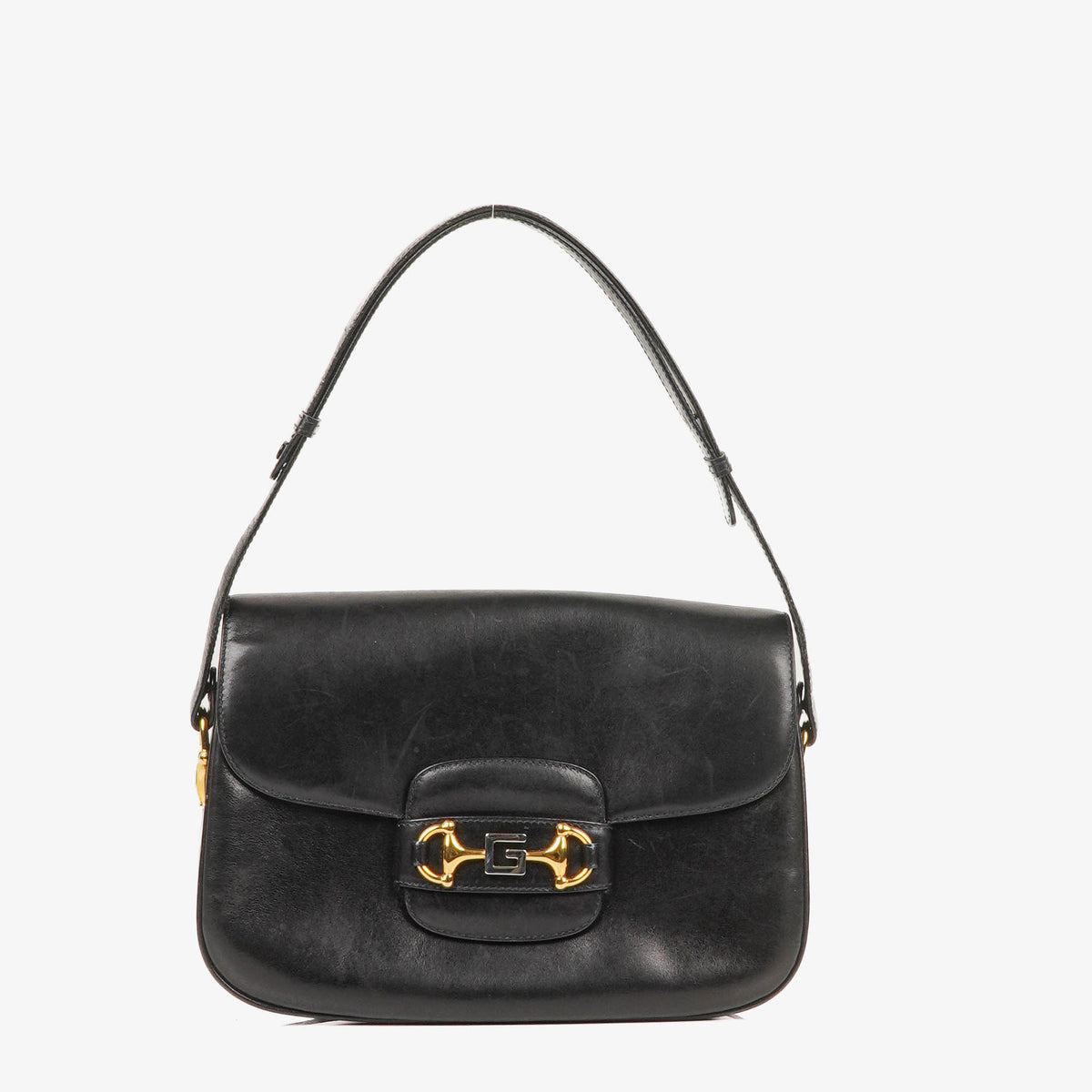 Gucci Horsebit 1955 Black Leather Shoulder Bag