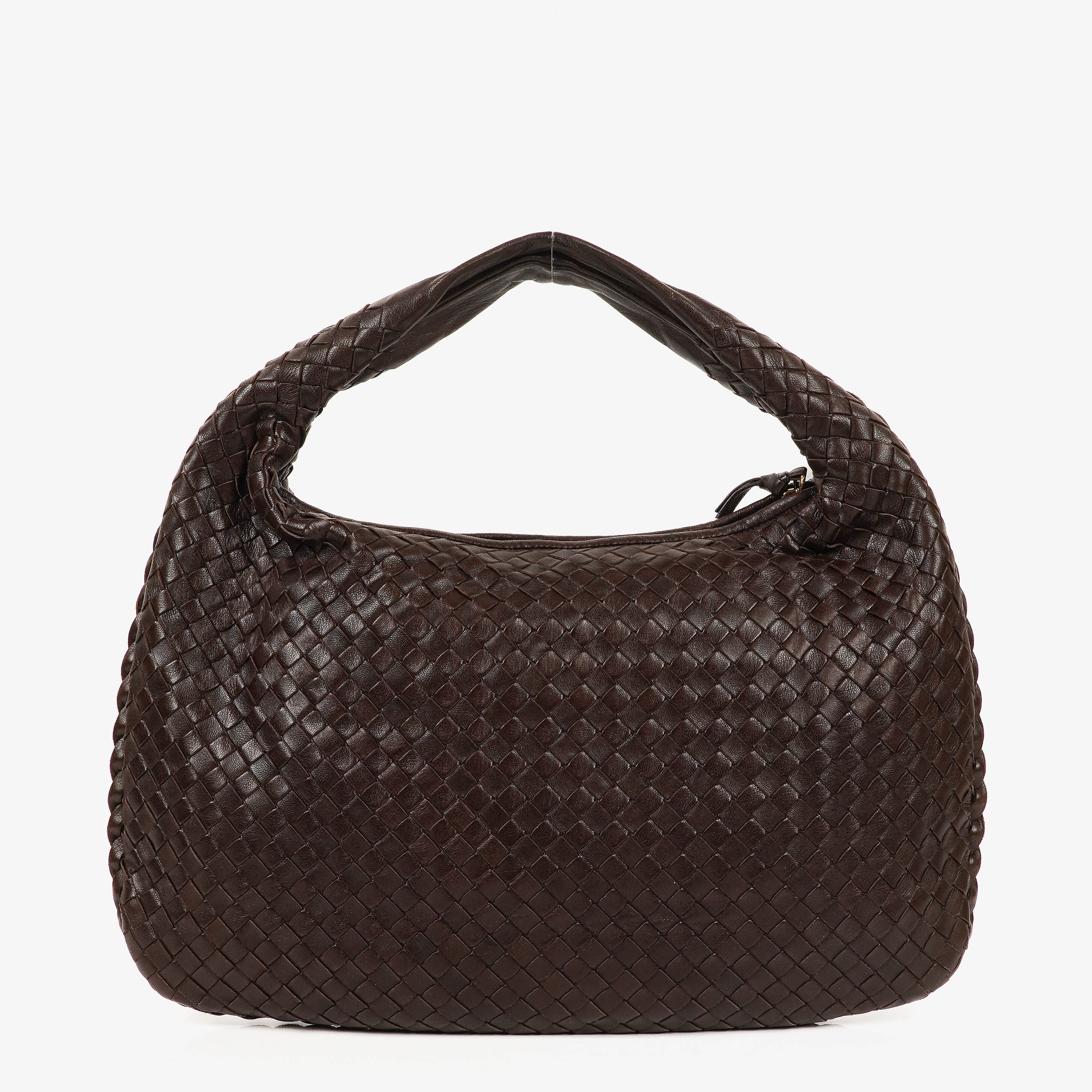 Bottega Veneta Medium Brown Nappa Intrecciato Veneta Hobo Bag