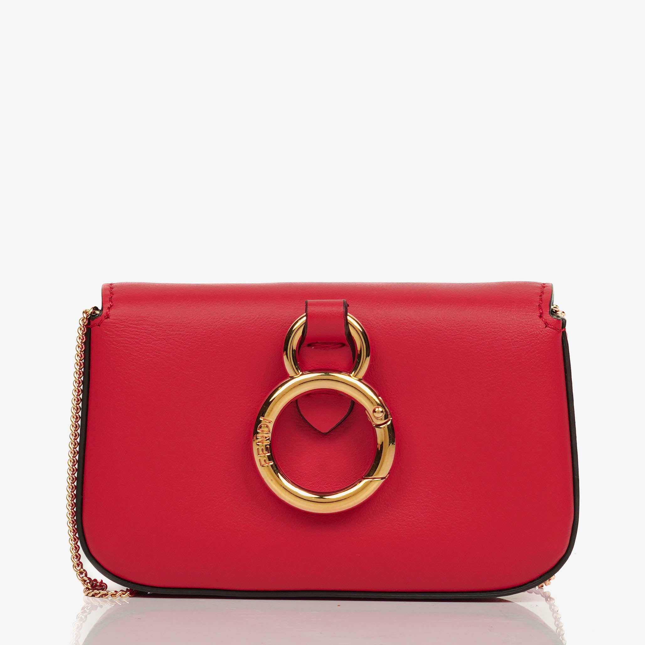 Fendi Vitello Century Opaco Nano Baguette Belt Charm