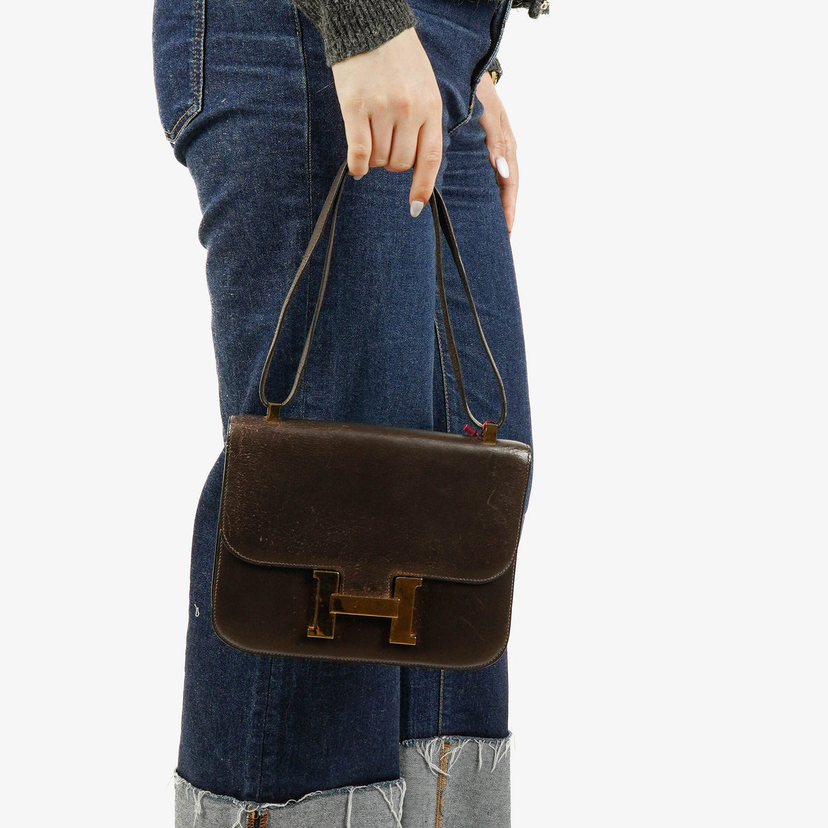 Hermès Constance 23 Vintage In Brown Box Calf With Gold Hardware, 1978
