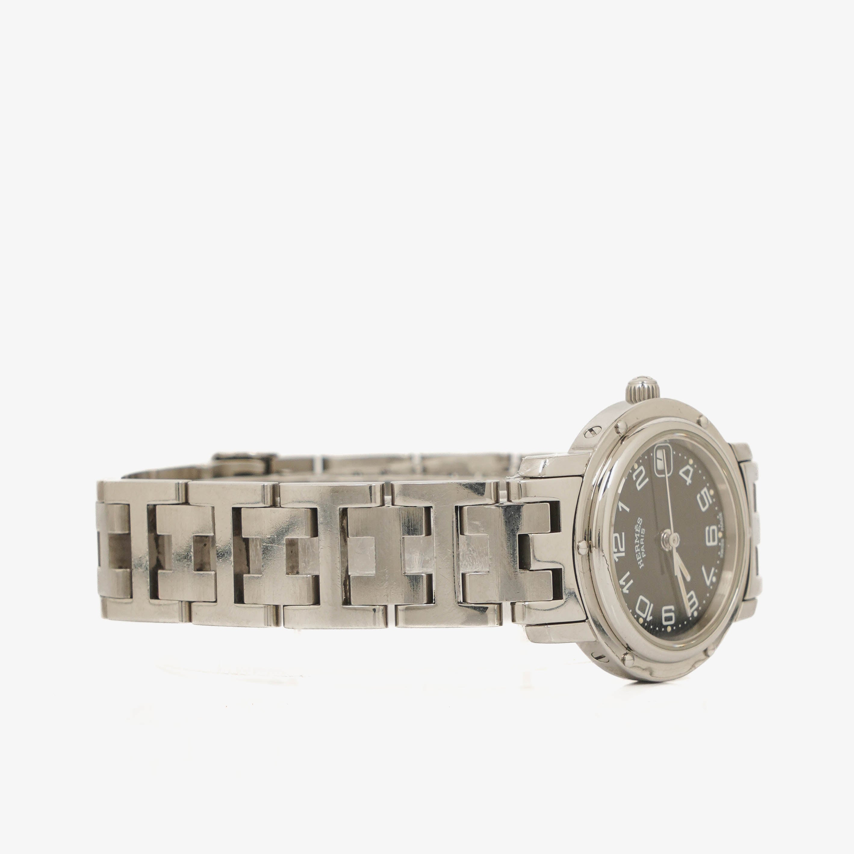 Hermes Clipper Quartz Watch Stainless Steel