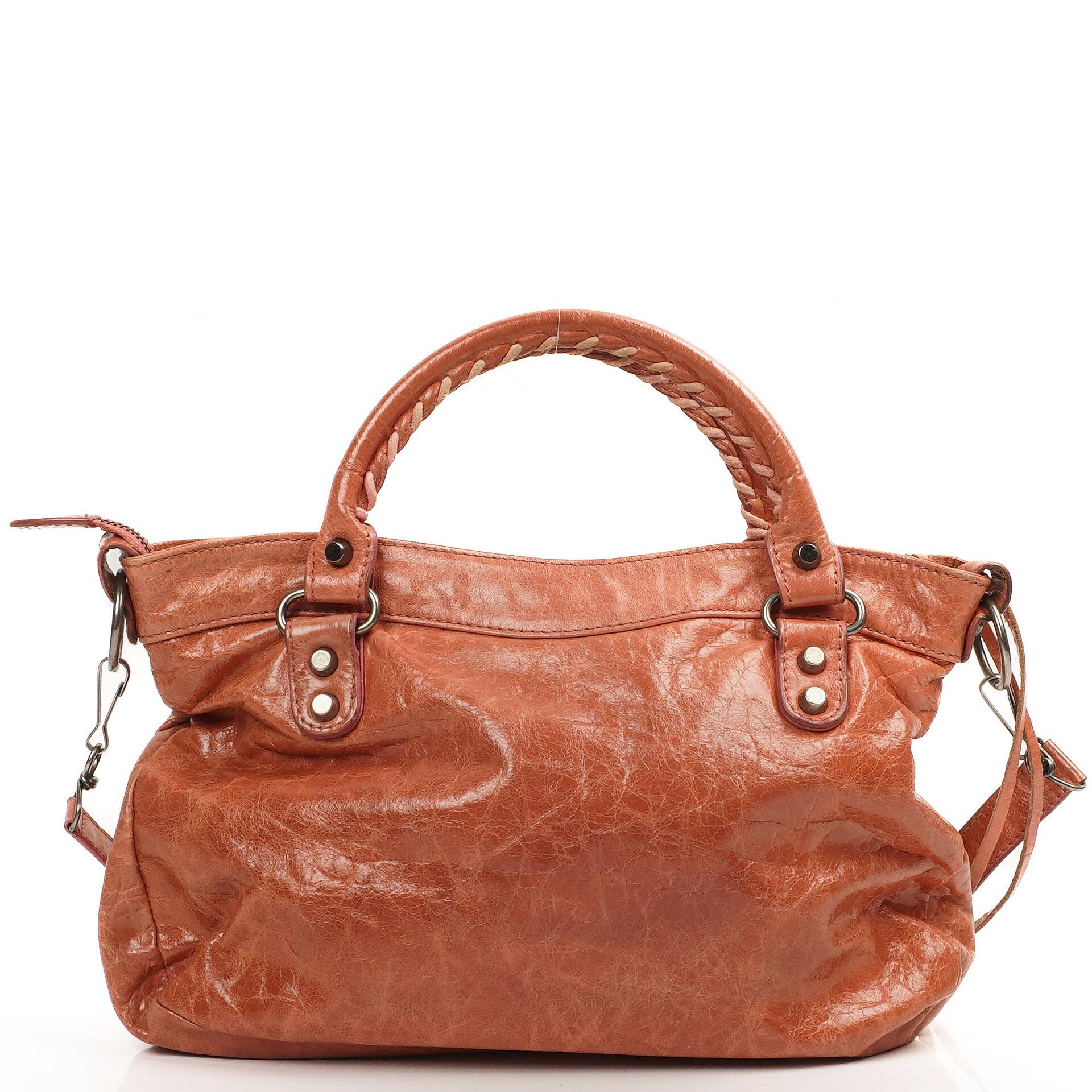 Balenciaga First Classic Hardware Peach Leather Bag