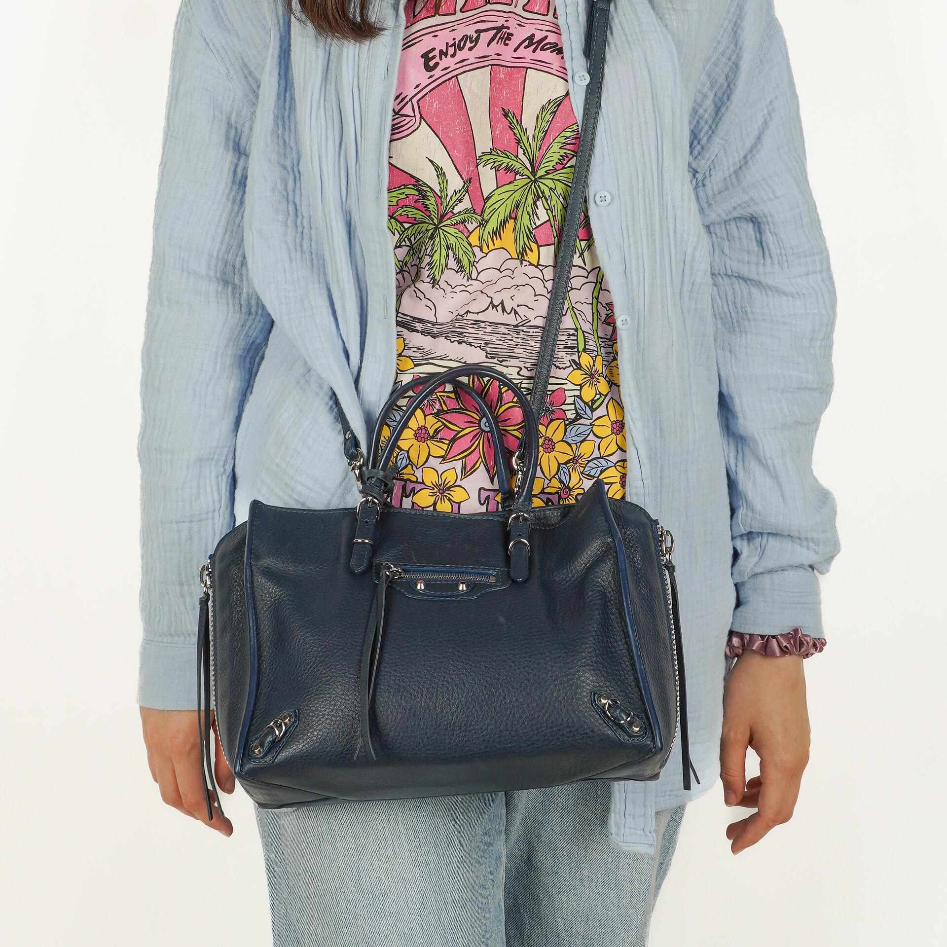 Balenciaga Small Papier A4 Magnet Calfskin Leather Tote Bag