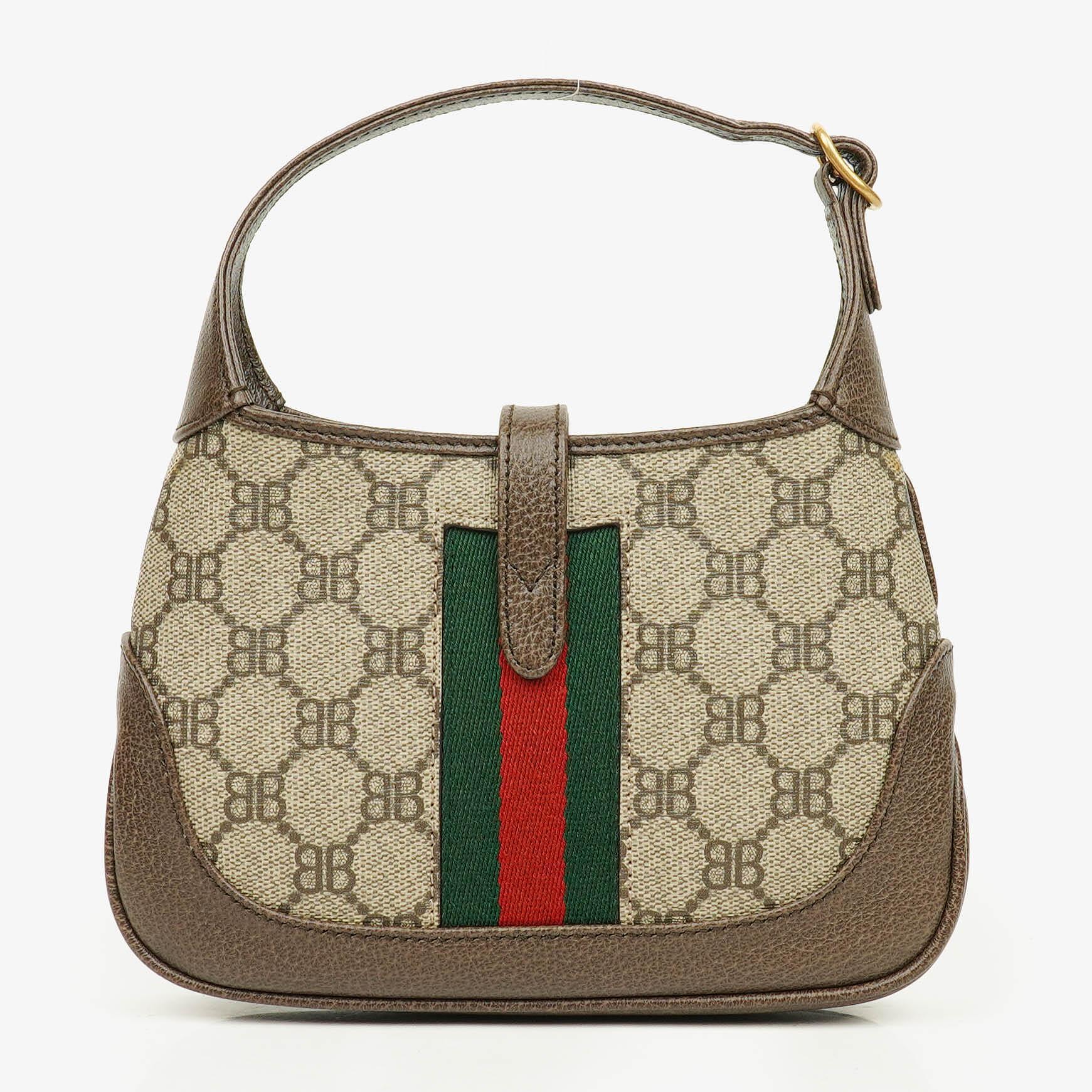 Balenciaga x Gucci Monogram Canvas/Leather The Hacker Project 1961 Mini Jackie Bag