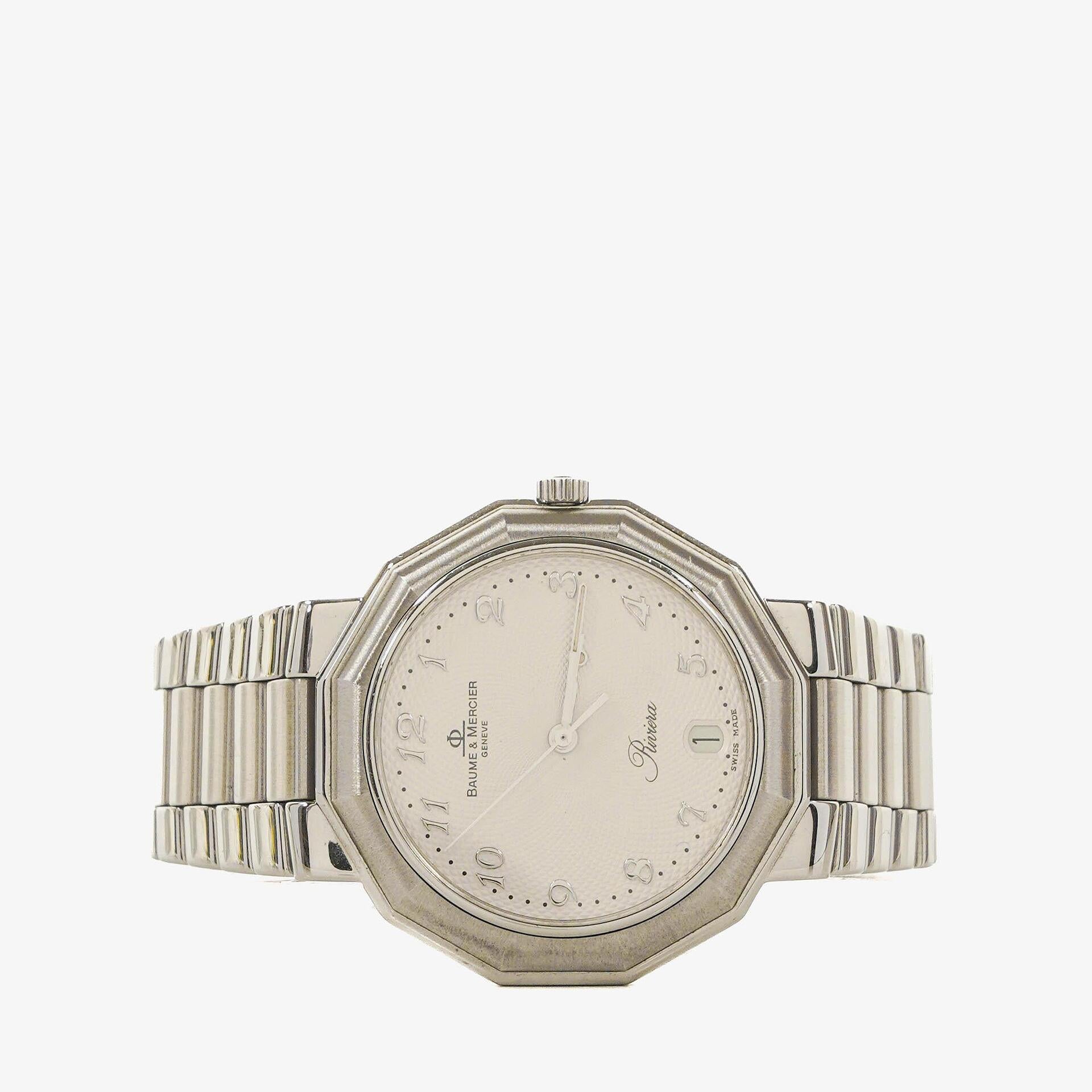 Baume And Mercier Riviera Stainless Steel 36mm Quartz Watch