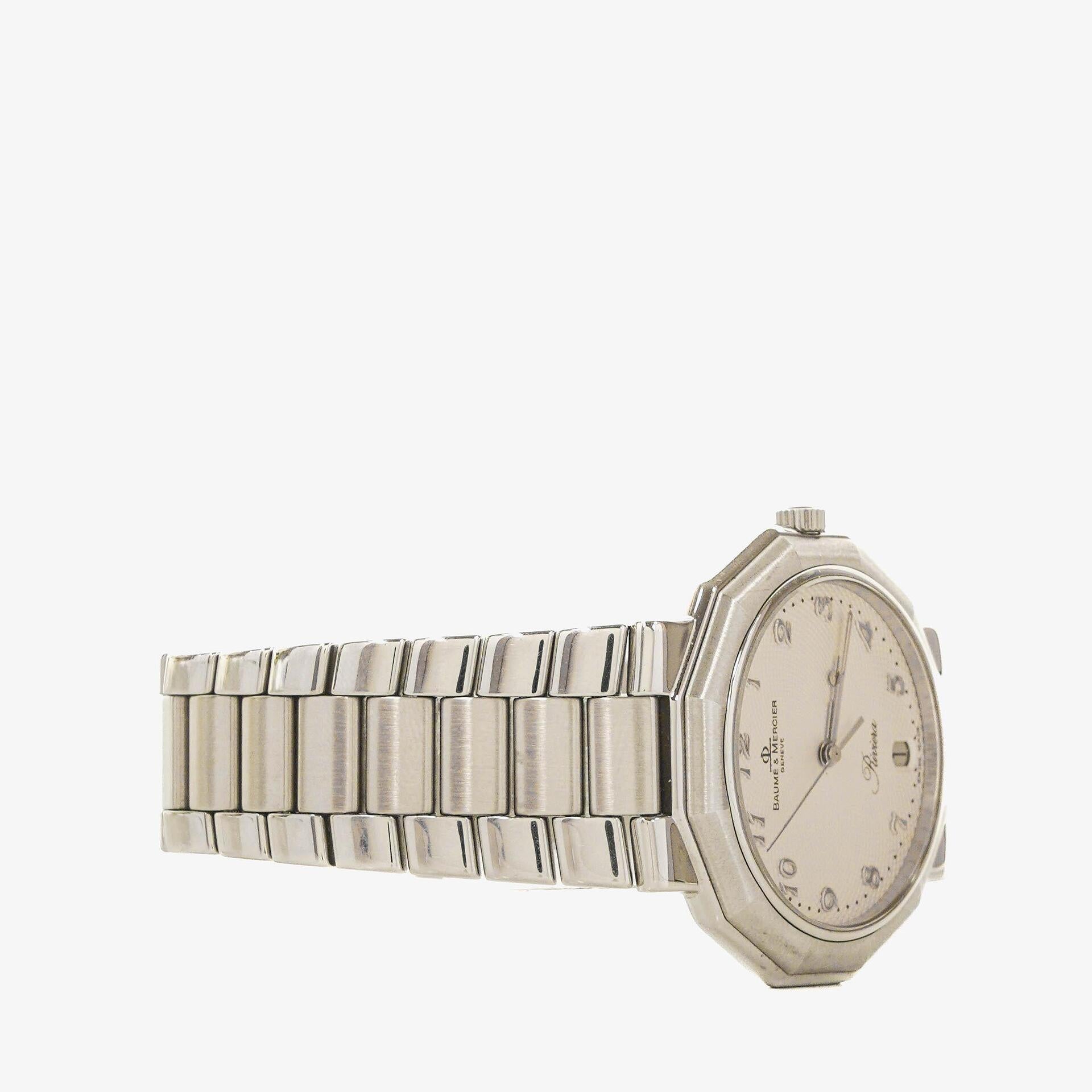 Baume And Mercier Riviera Stainless Steel 36mm Quartz Watch