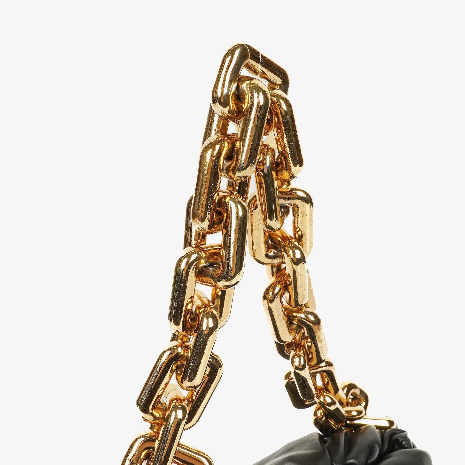 Bottega Veneta Black Leather Chain Pouch Bag