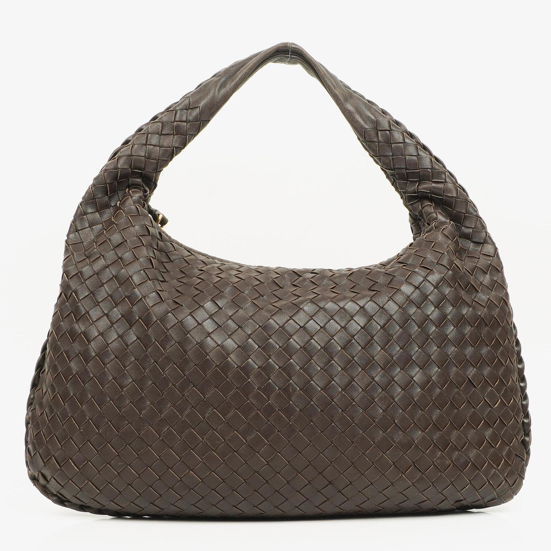 Bottega Veneta Brown Nappa Intrecciato Medium Veneta Hobo Bag