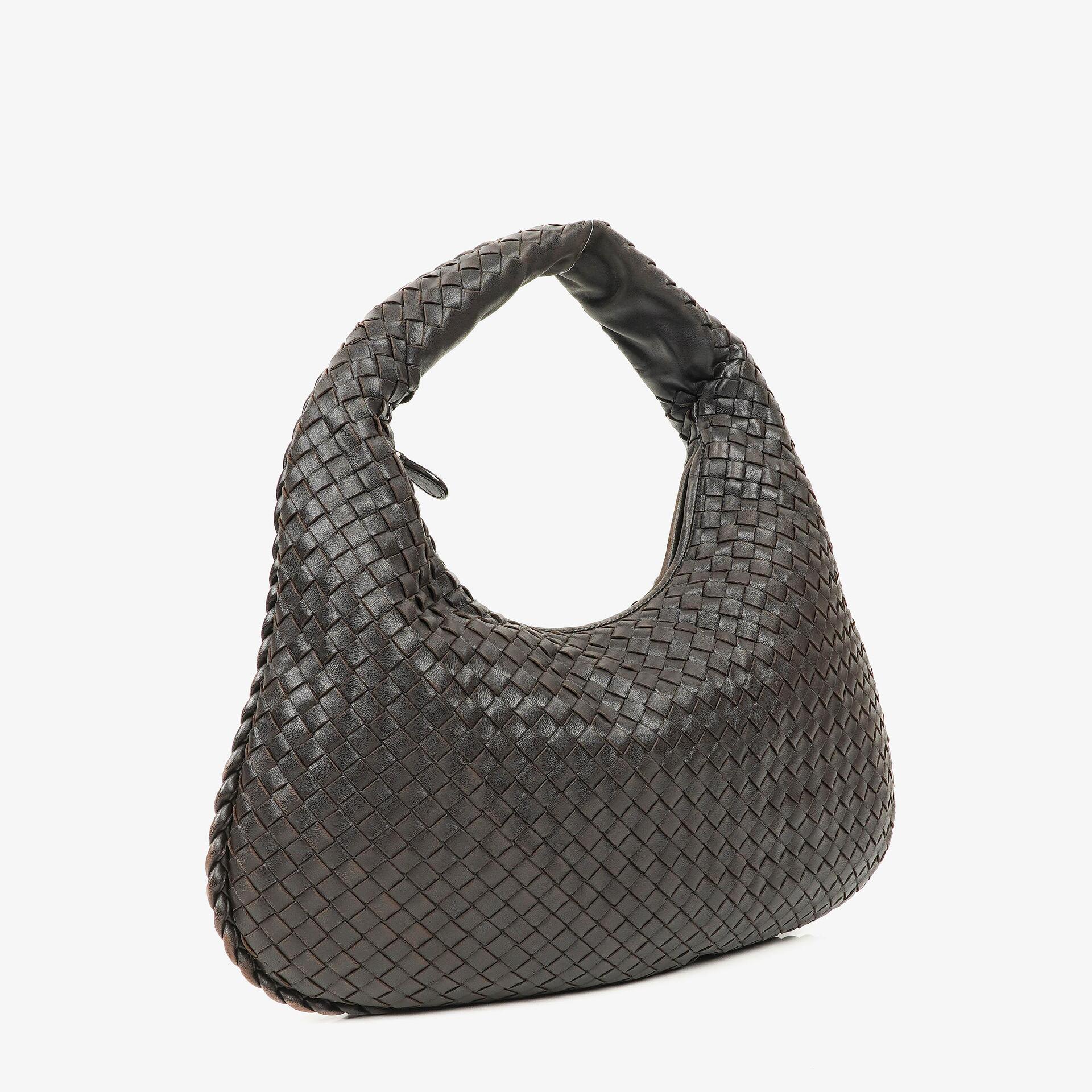 Bottega Veneta Brown Nappa Intrecciato Medium Veneta Hobo Bag