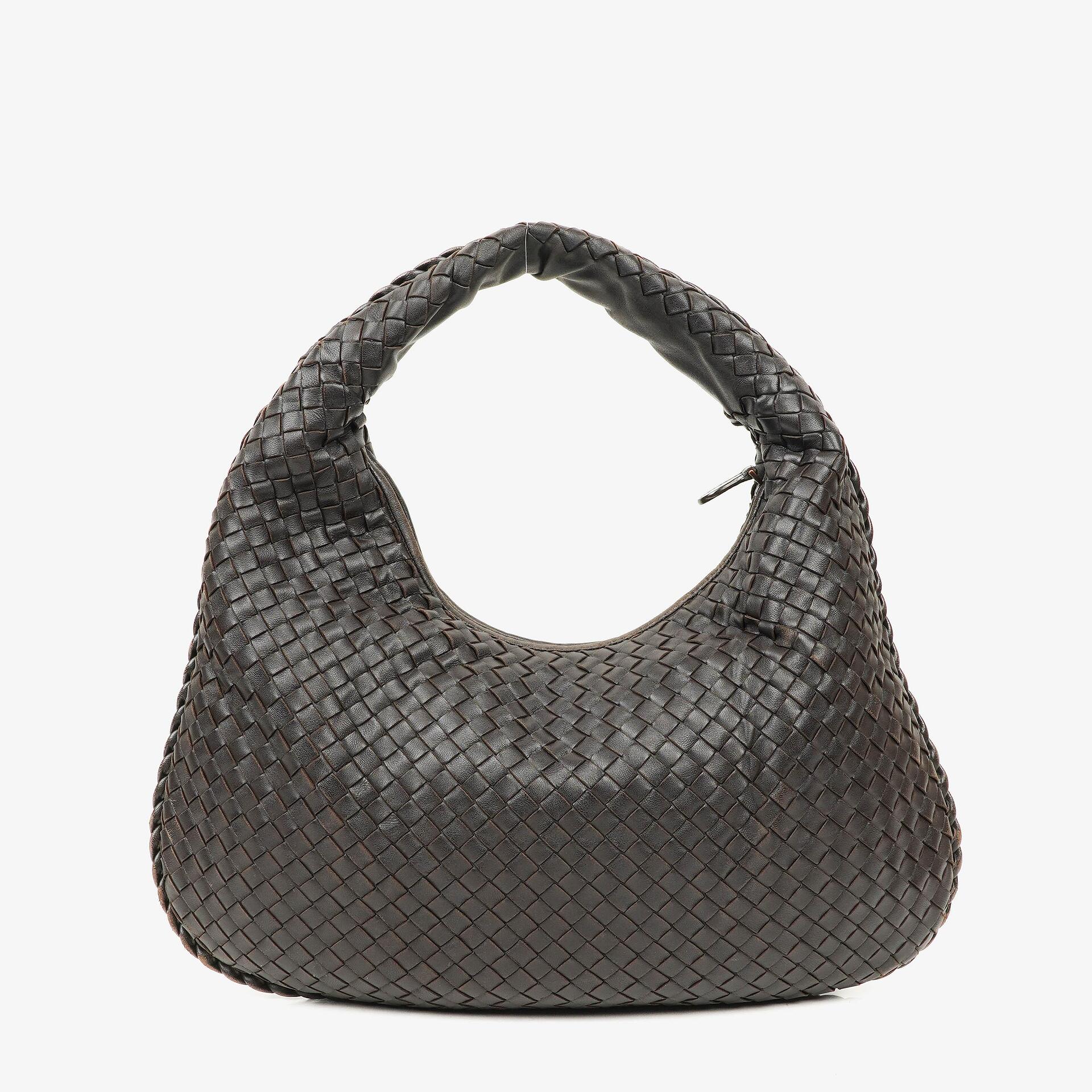 Bottega Veneta Brown Nappa Intrecciato Medium Veneta Hobo Bag