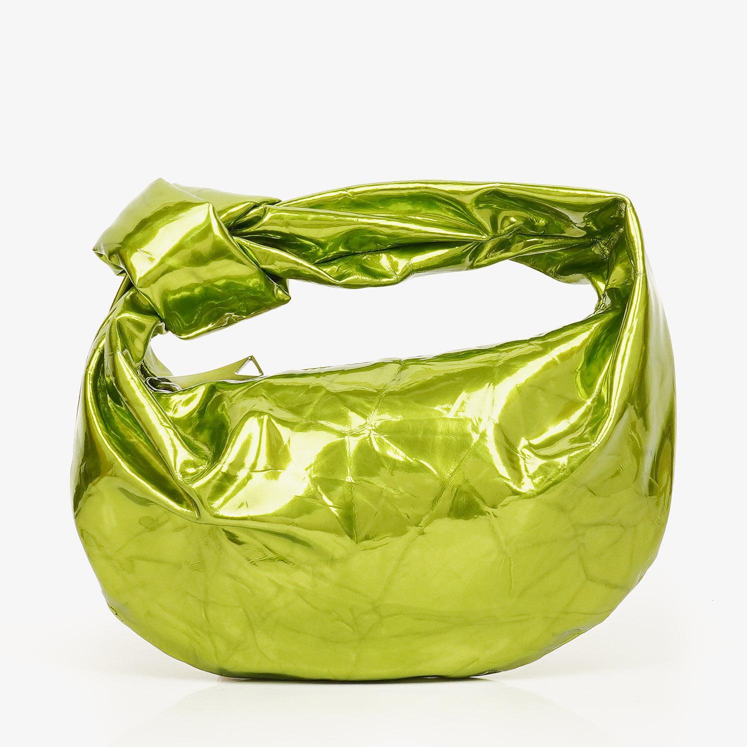 Bottega Veneta Chlorophyll Metallic Crushed Calfskin Mini Jodie Bag