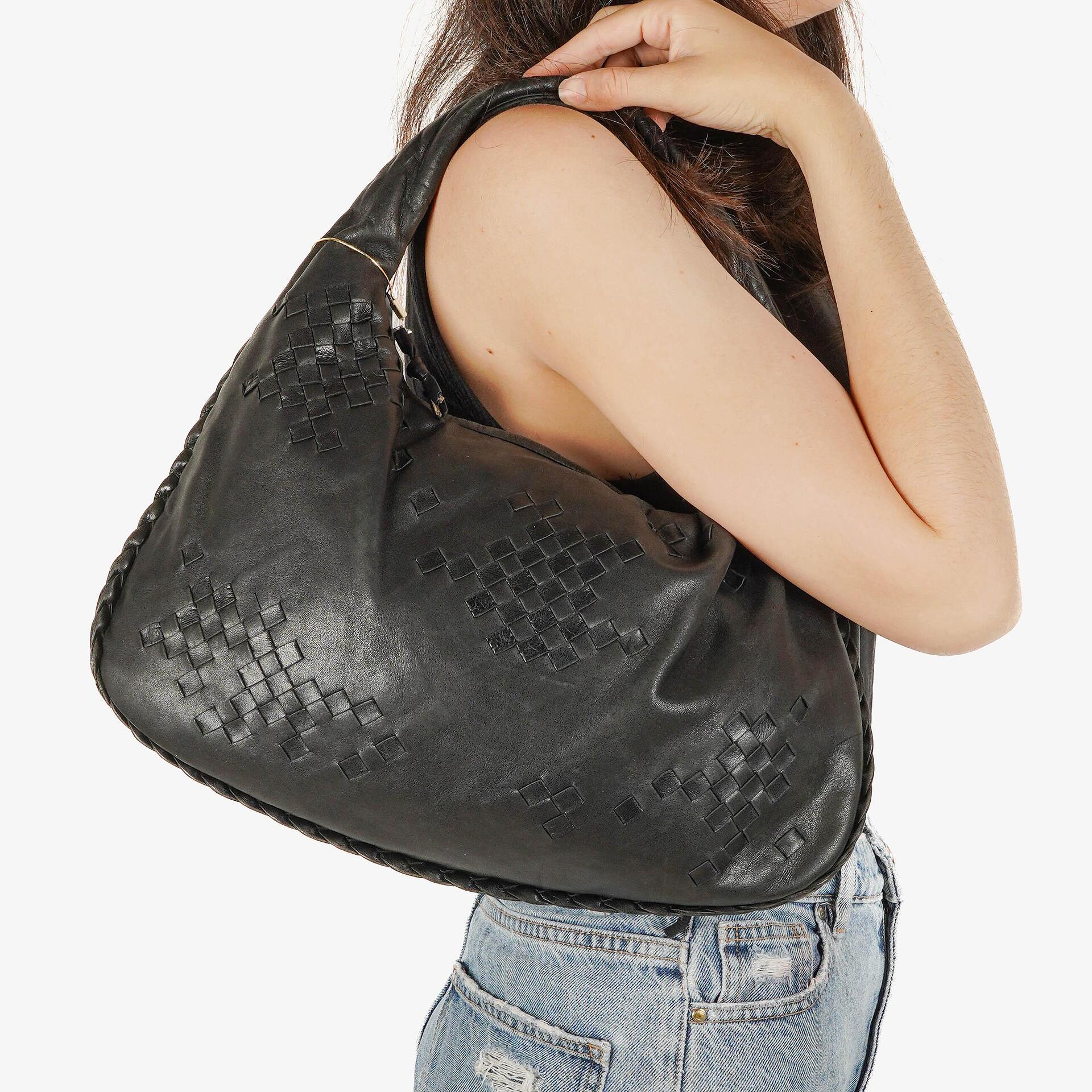 Bottega Veneta Medium Black Nappa Studded Hobo Bag