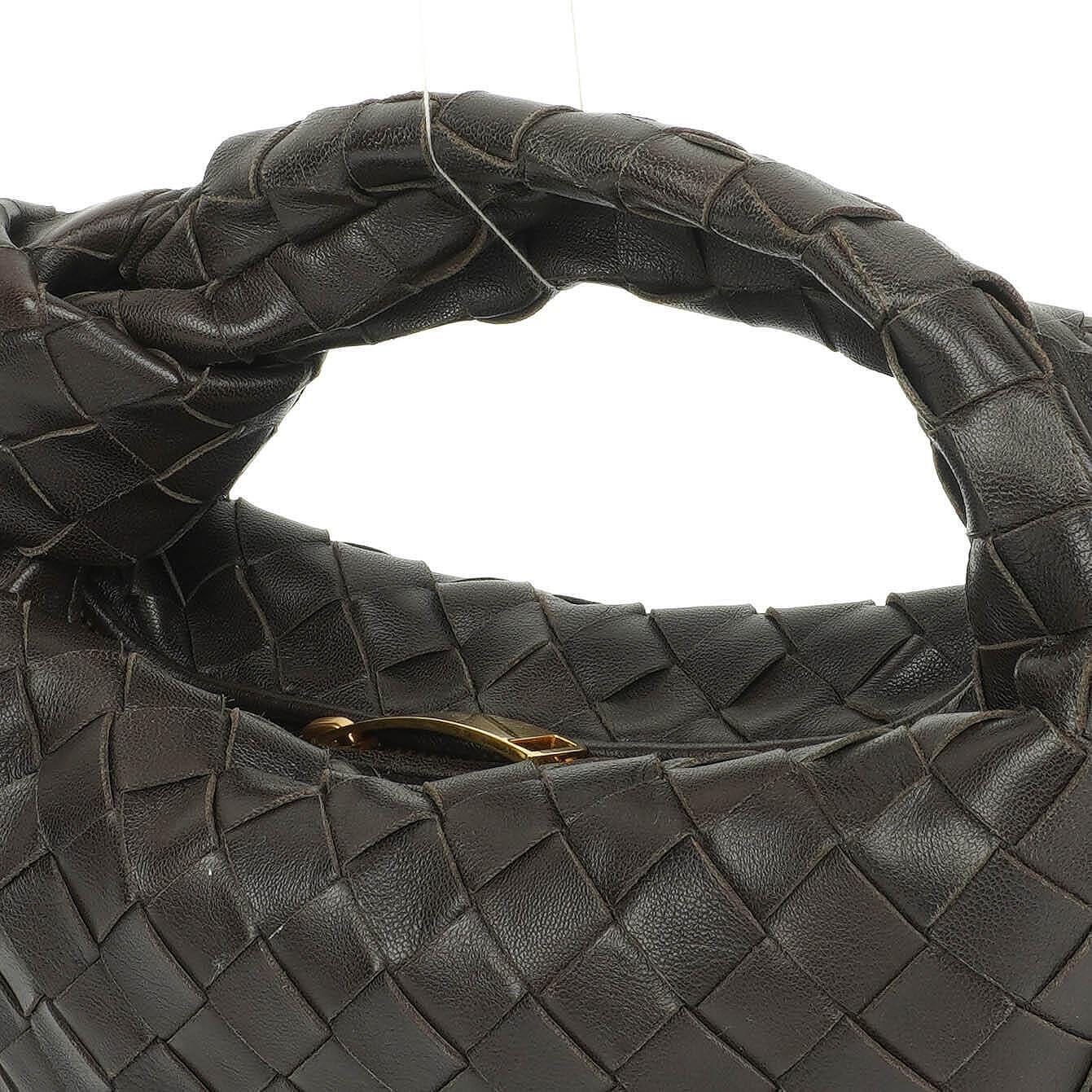 Bottega Veneta Mini Jodie Brown Top Handle Bag
