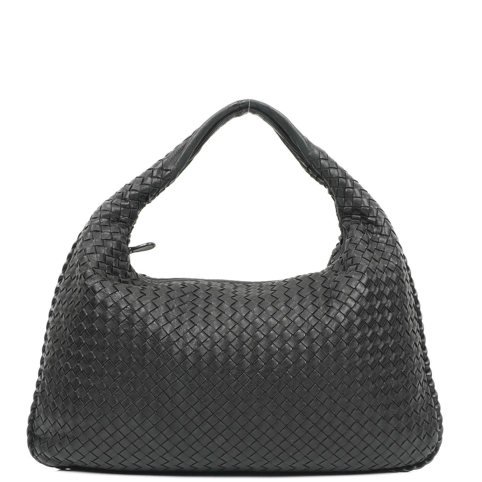 Bottega Veneta Nappa Intrecciato Black Large Veneta Hobo Bag