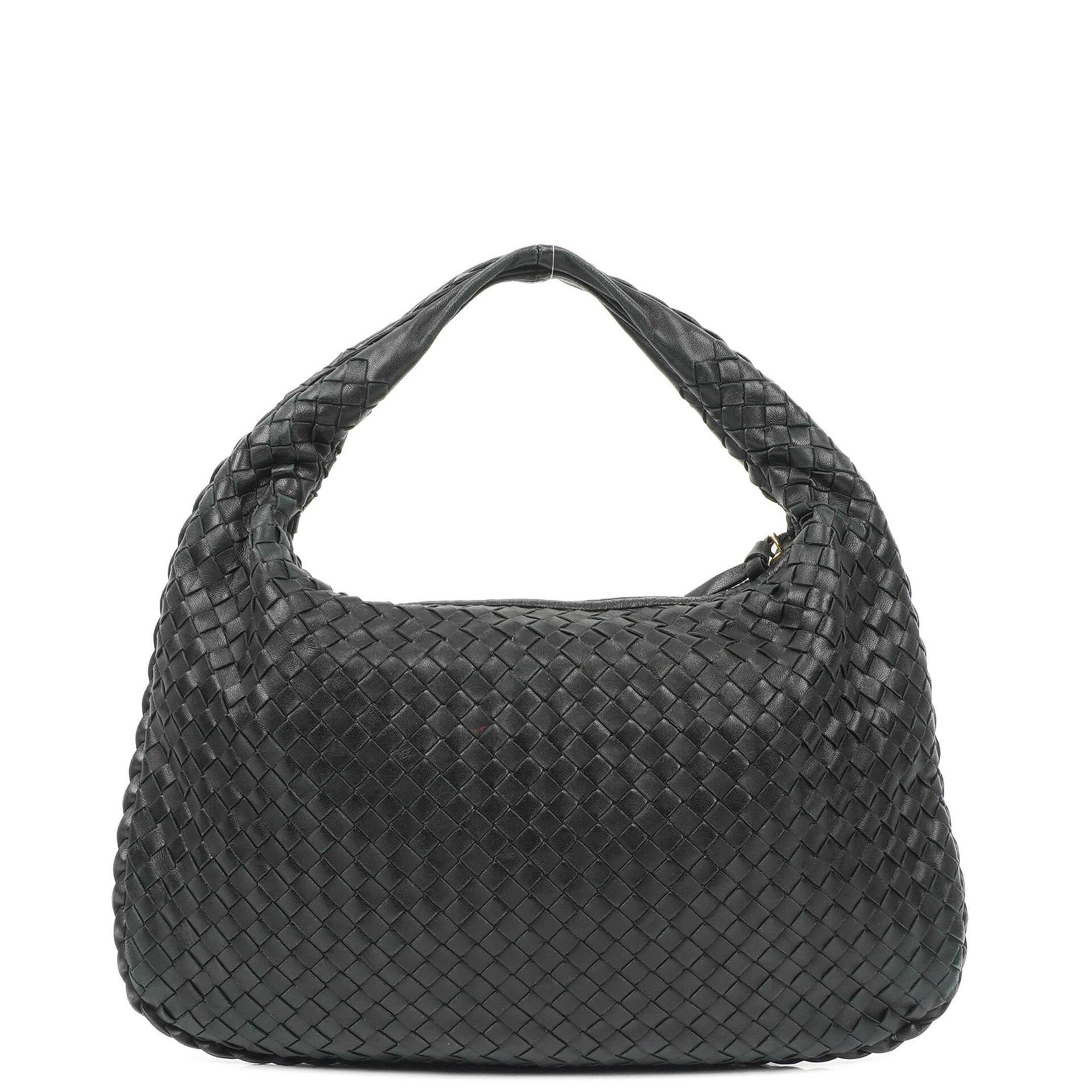 Bottega Veneta Nappa Intrecciato Black Medium Veneta Hobo Bag