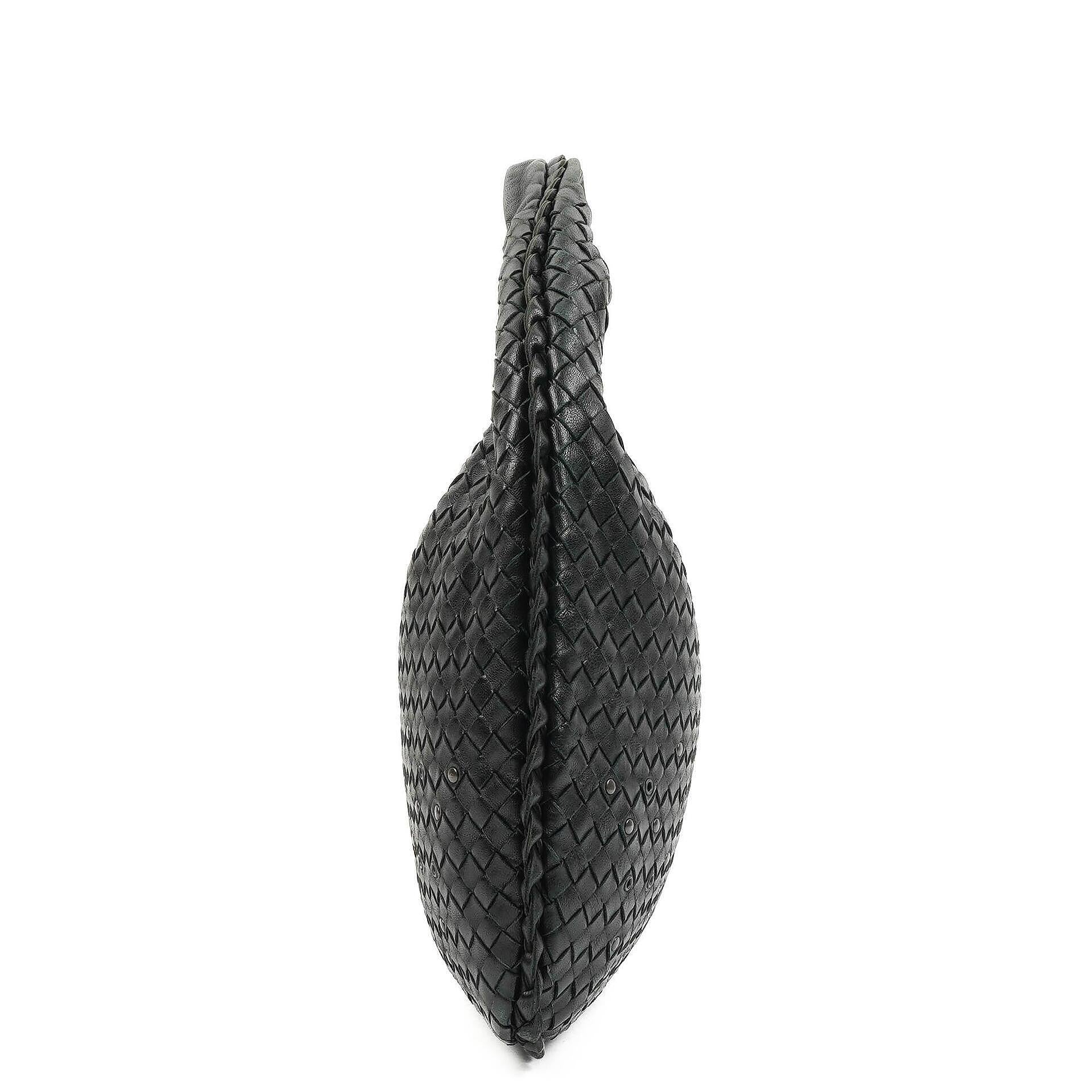 Bottega Veneta Nappa Intrecciato Black Medium Veneta Hobo Bag