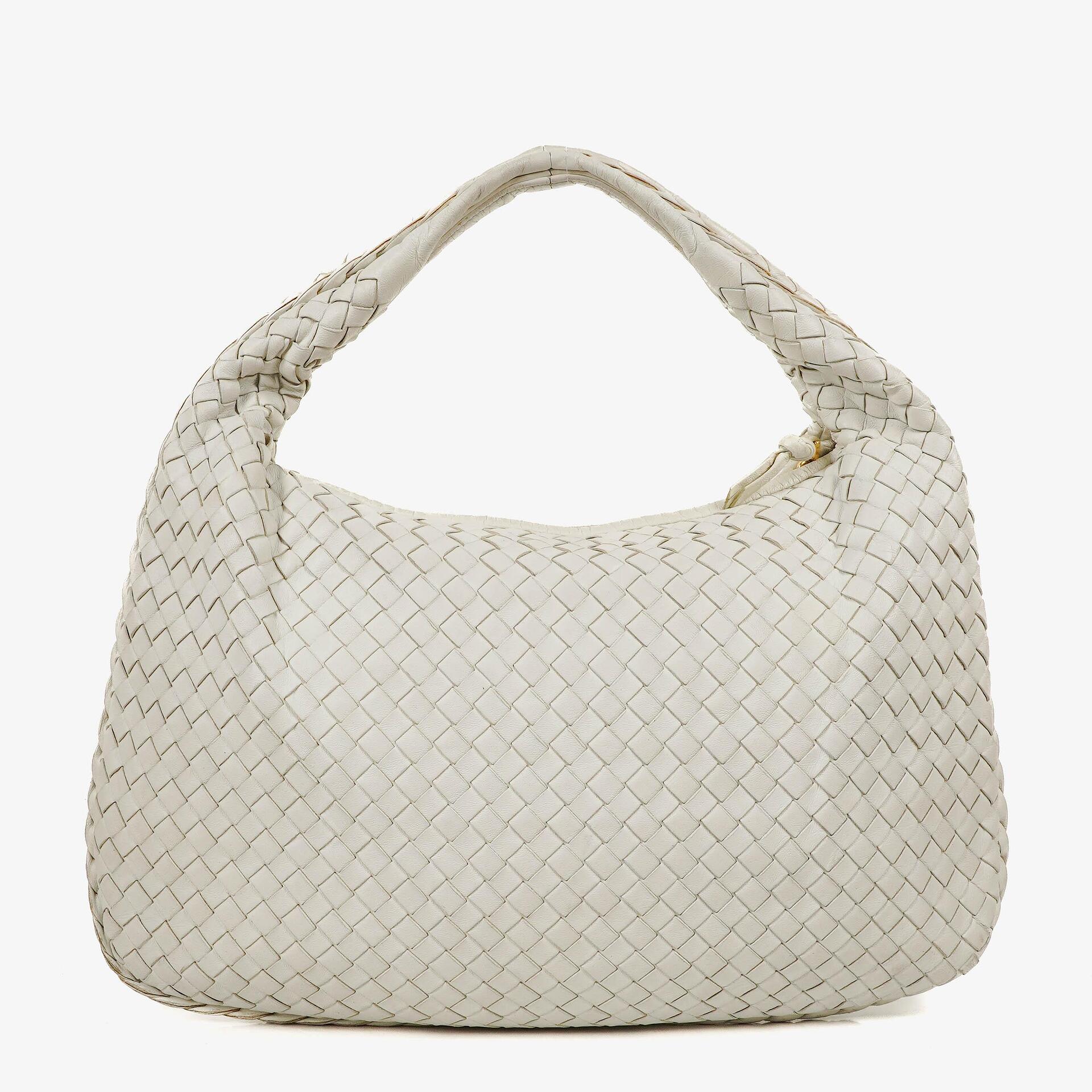 Bottega Veneta Nappa Intrecciato Medium Veneta Hobo White