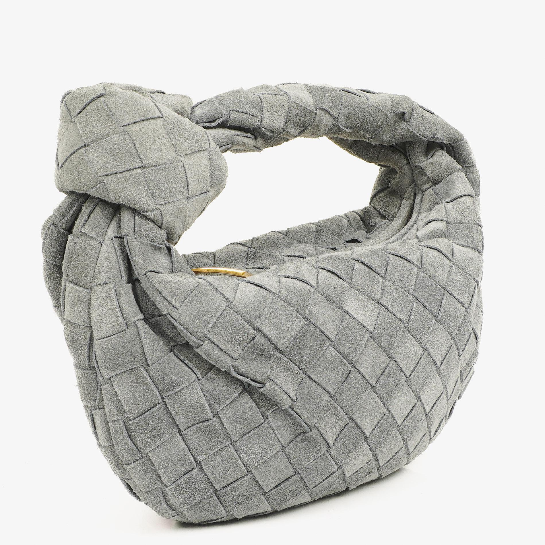 Bottega Veneta Suede Thunder Intrecciato Mini Jodie Bag