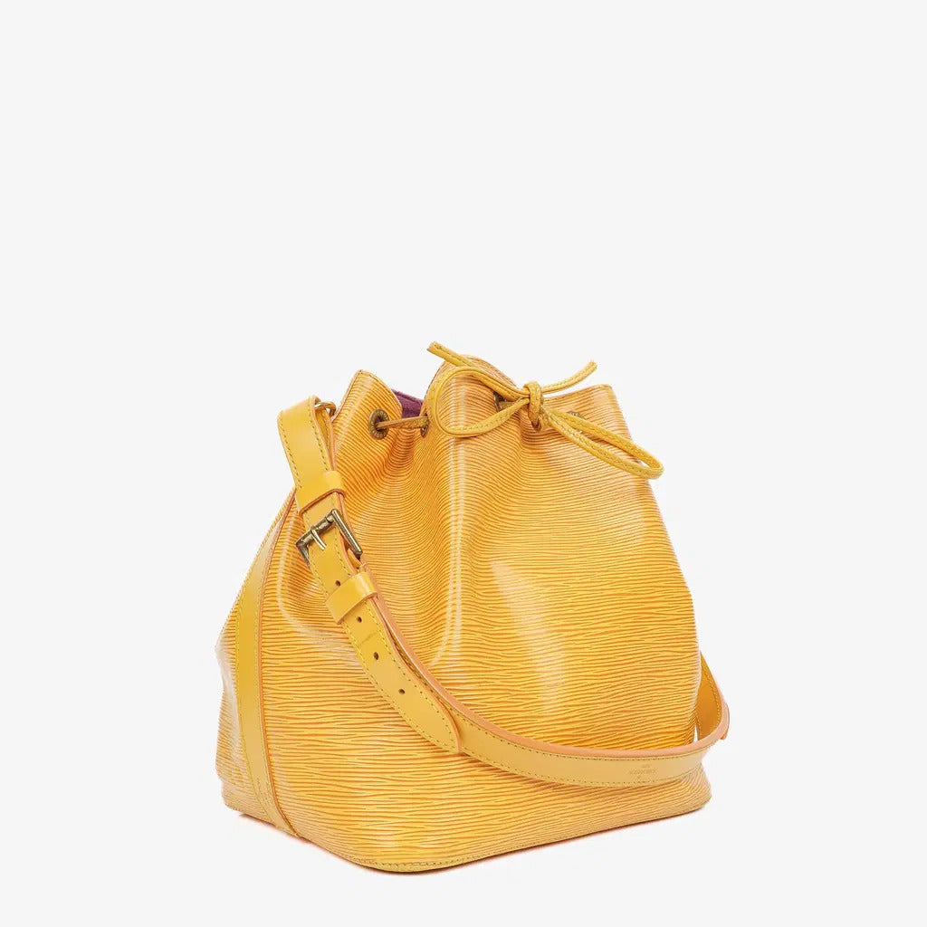 Louis Vuitton Petit Noe Yellow EPI Leather Shoulder Bag