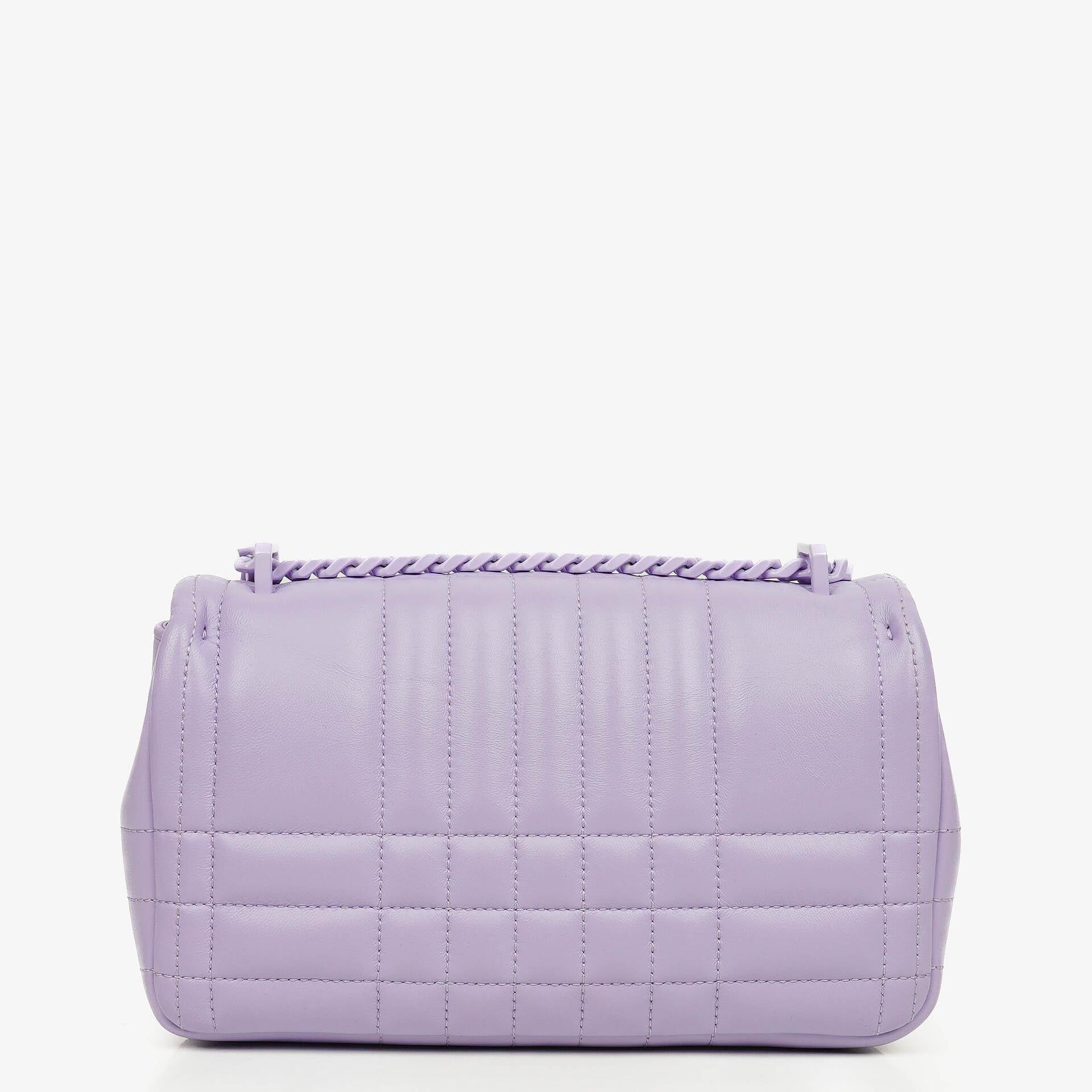 Burberry Lavender Quilted Leather Small Lola Shoulder Bagg
