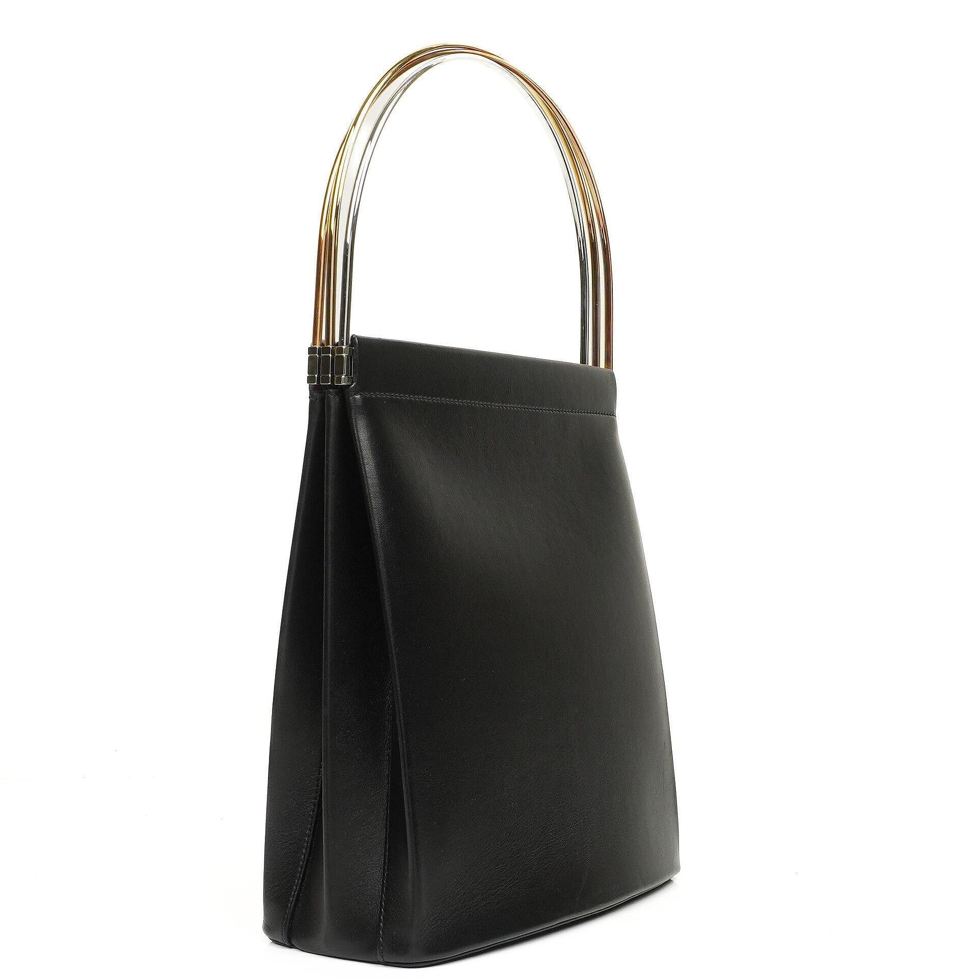 Cartier Black Leather Trinity Bag