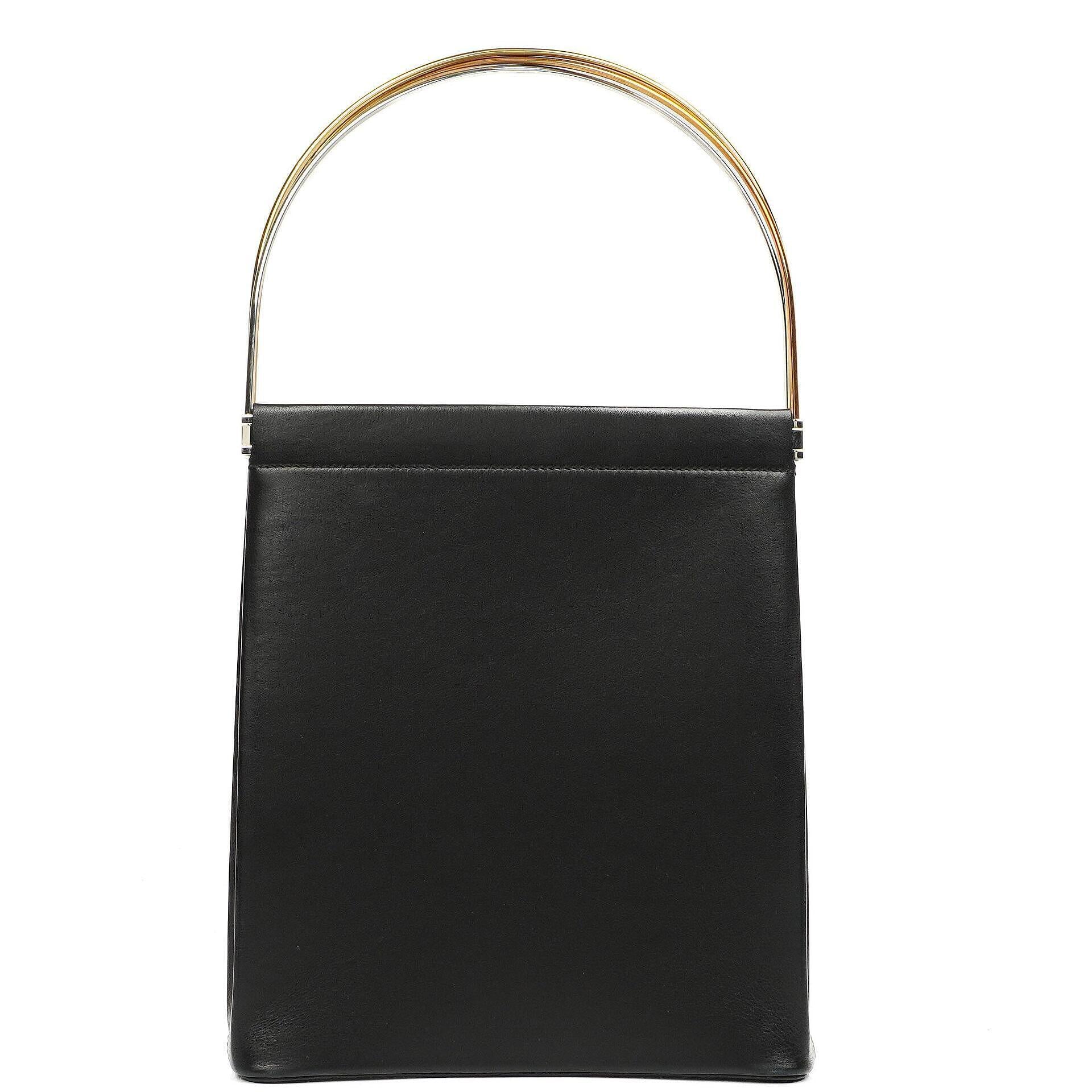Cartier Black Leather Trinity Bag