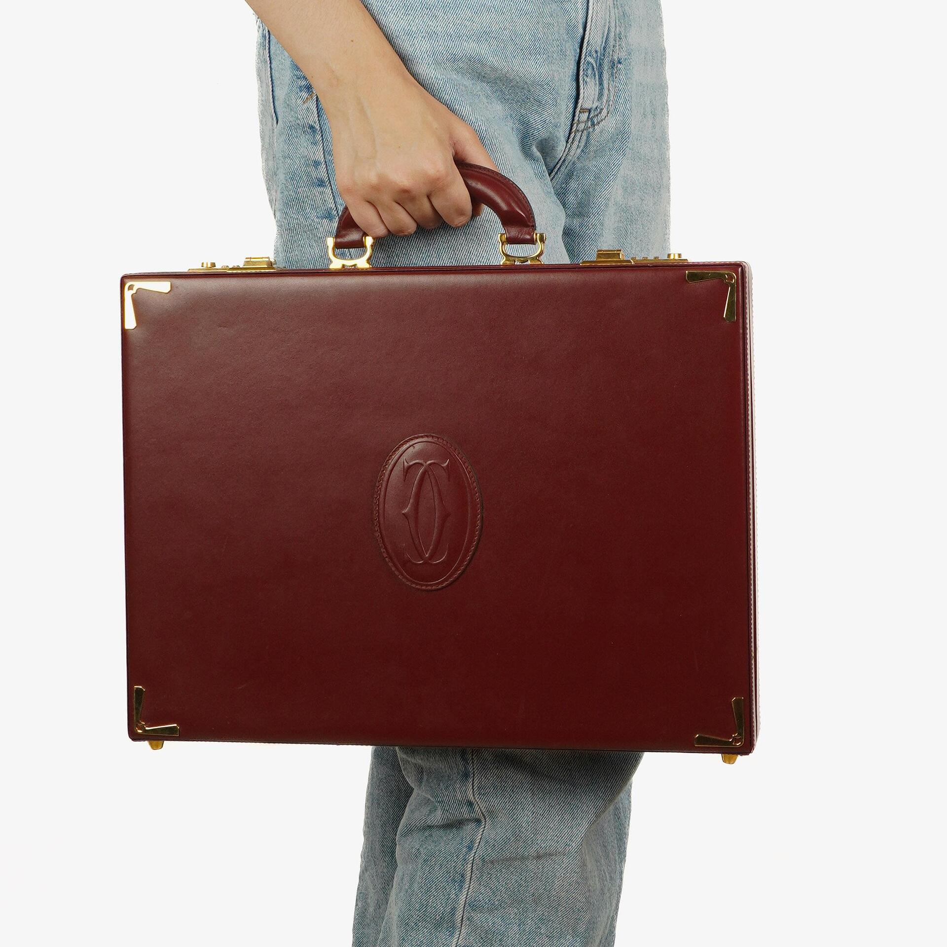 Cartier Must de Cartier Burgundy Briefcase