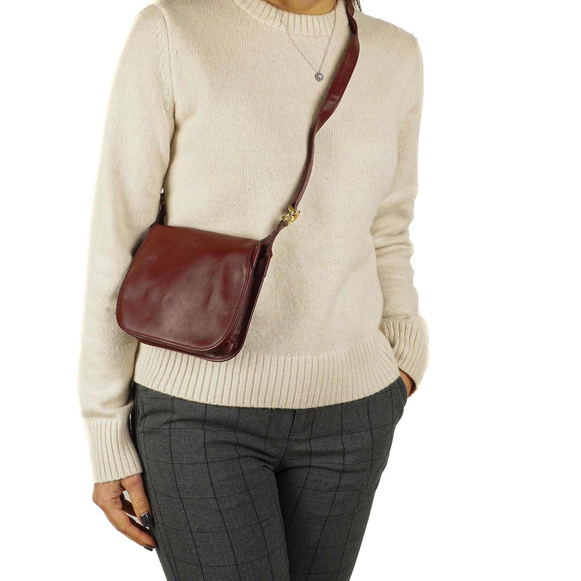 Cartier Red Leather Crossbody Bag