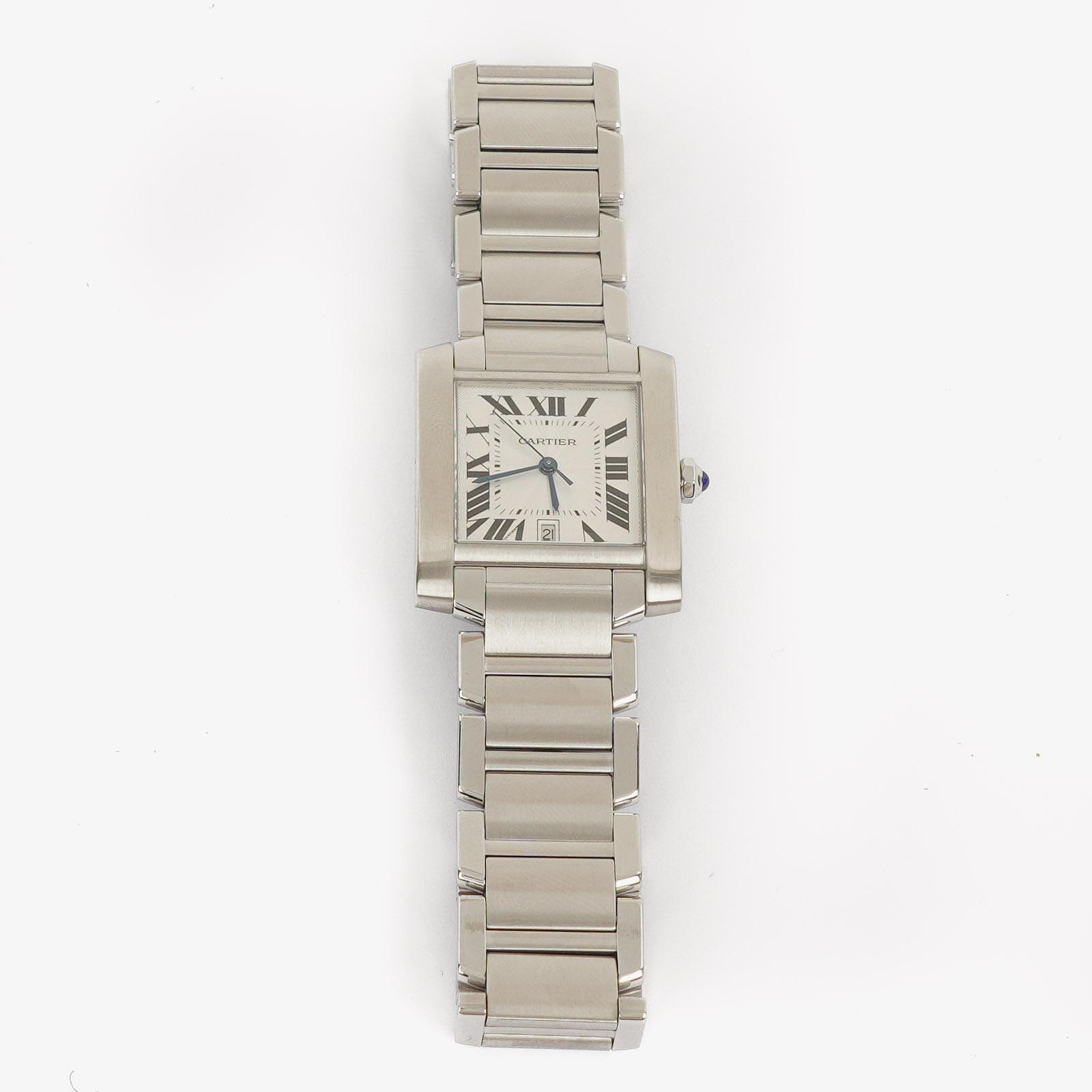 Cartier Tank Francaise Française 28mm Stainless Steel Automatic Watch
