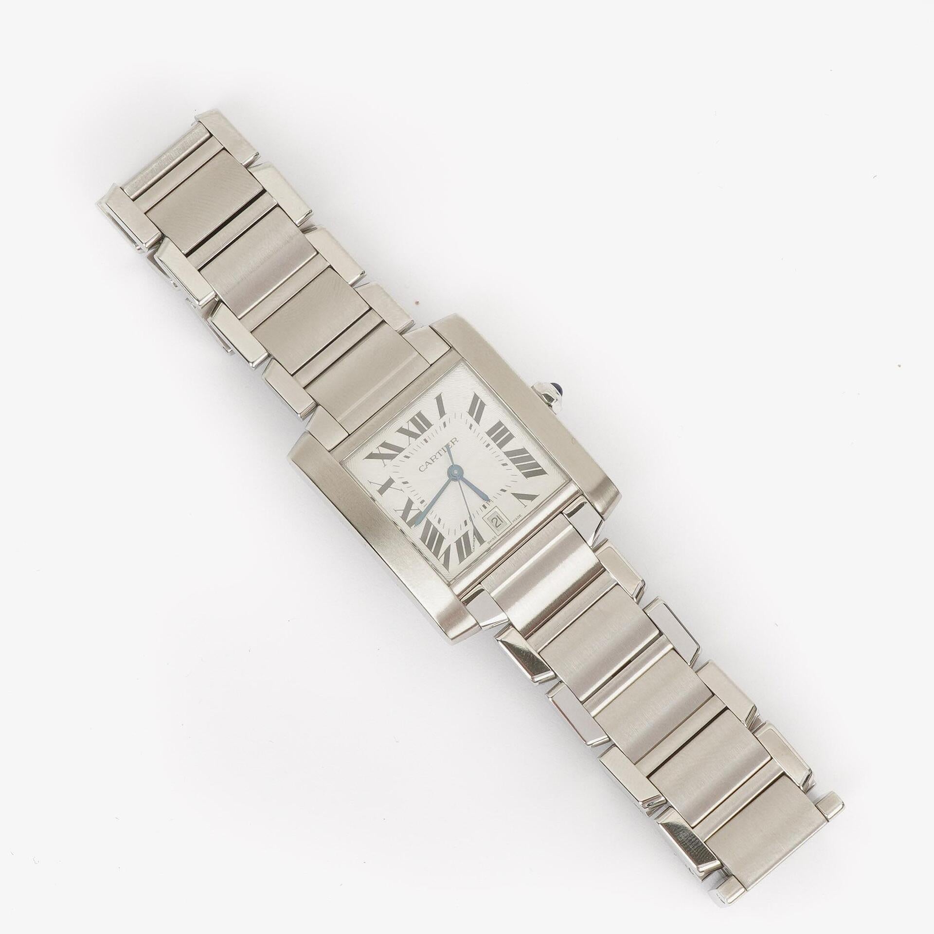 Cartier Tank Francaise Française 28mm Stainless Steel Automatic Watch