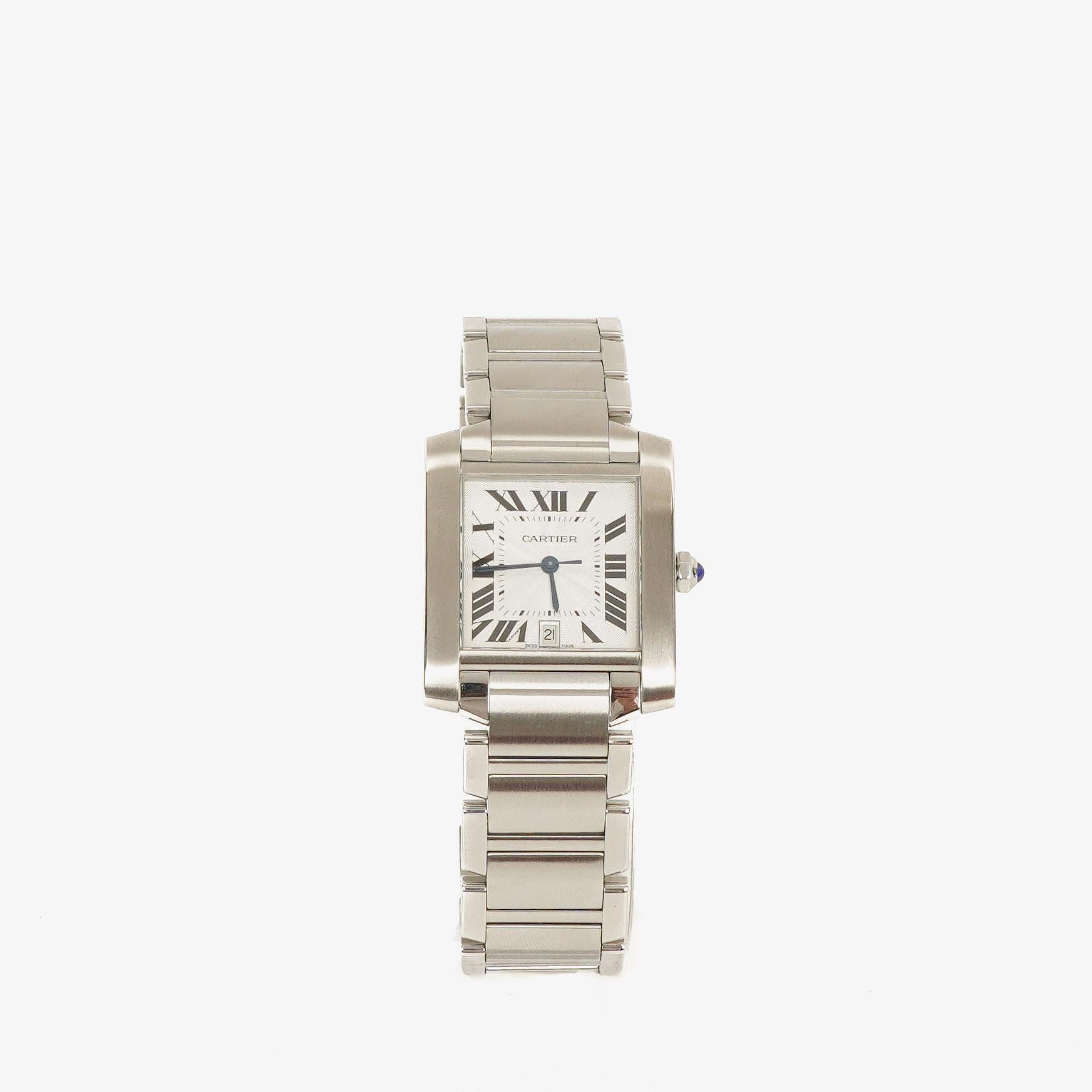 Cartier Tank Francaise Française 28mm Stainless Steel Automatic Watch