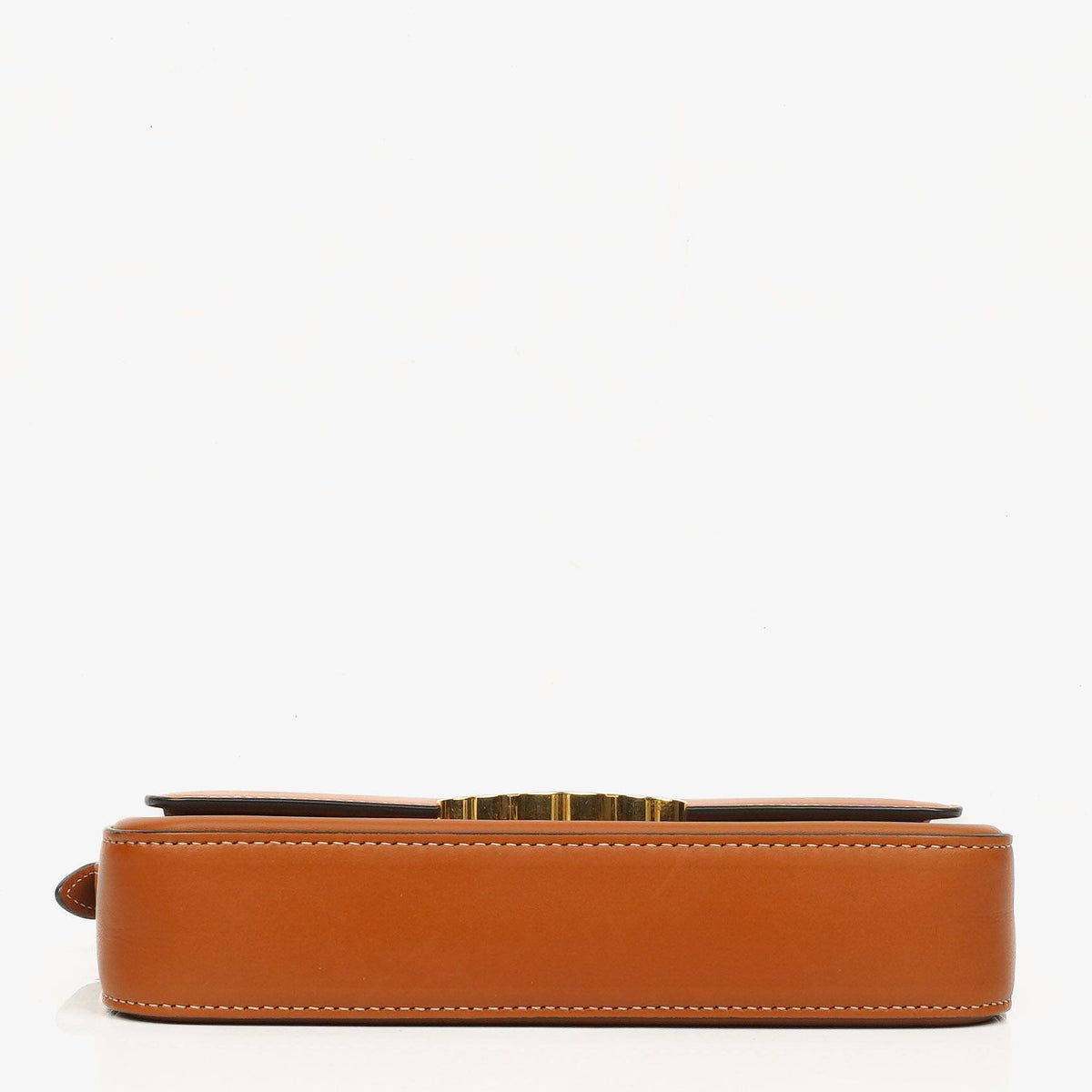Celine Claude Tan Calfskin Long Triomphe Shoulder Bag