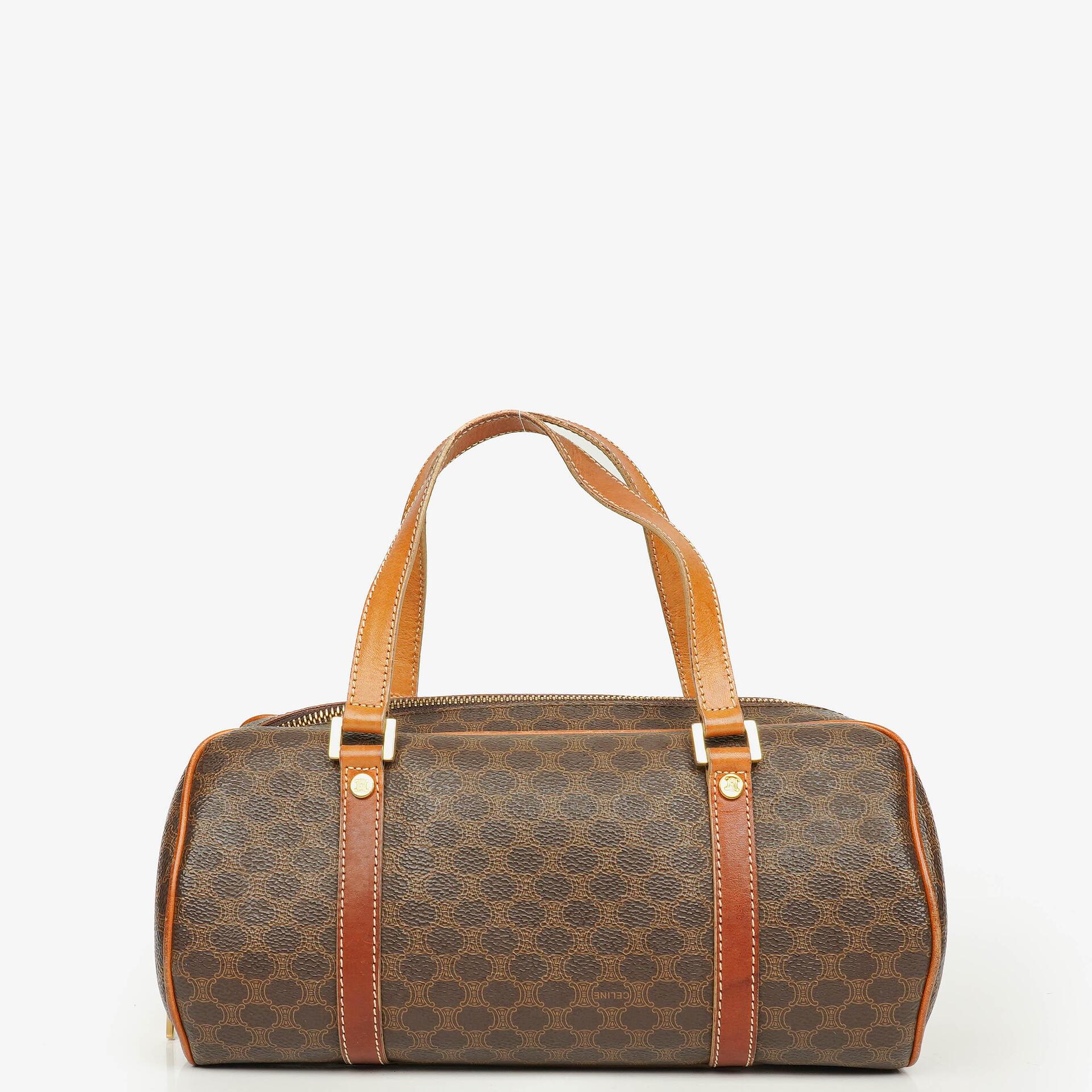Celine Macadam Coated Canvas Barrel Bag