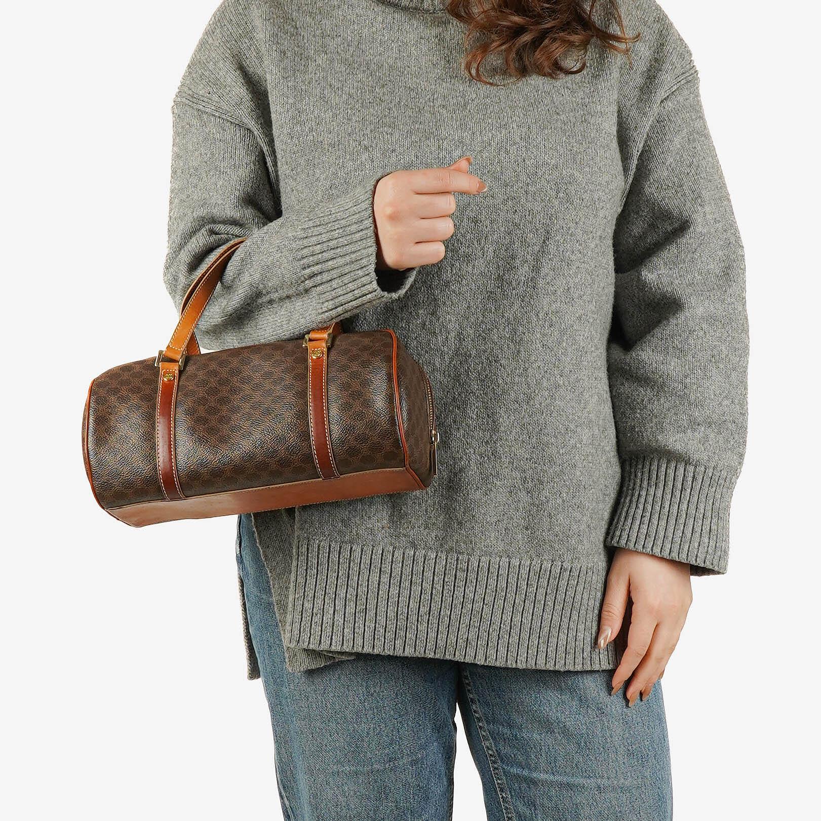 Celine Macadam Coated Canvas Barrel Bag