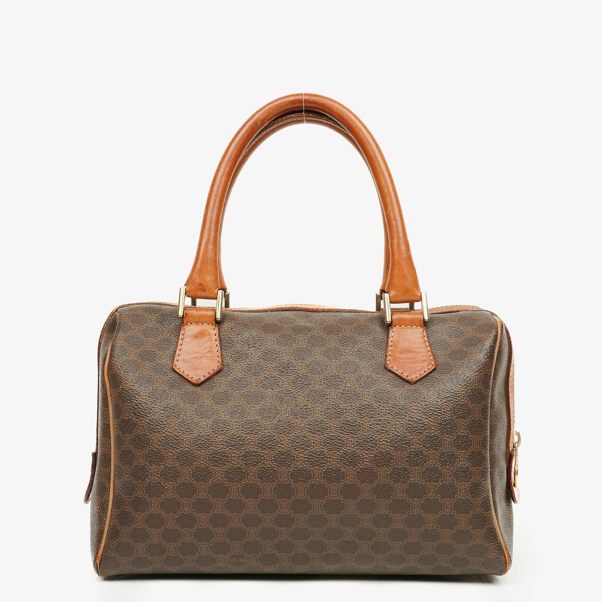 Celine Macadam Coated Canvas Boston Bag