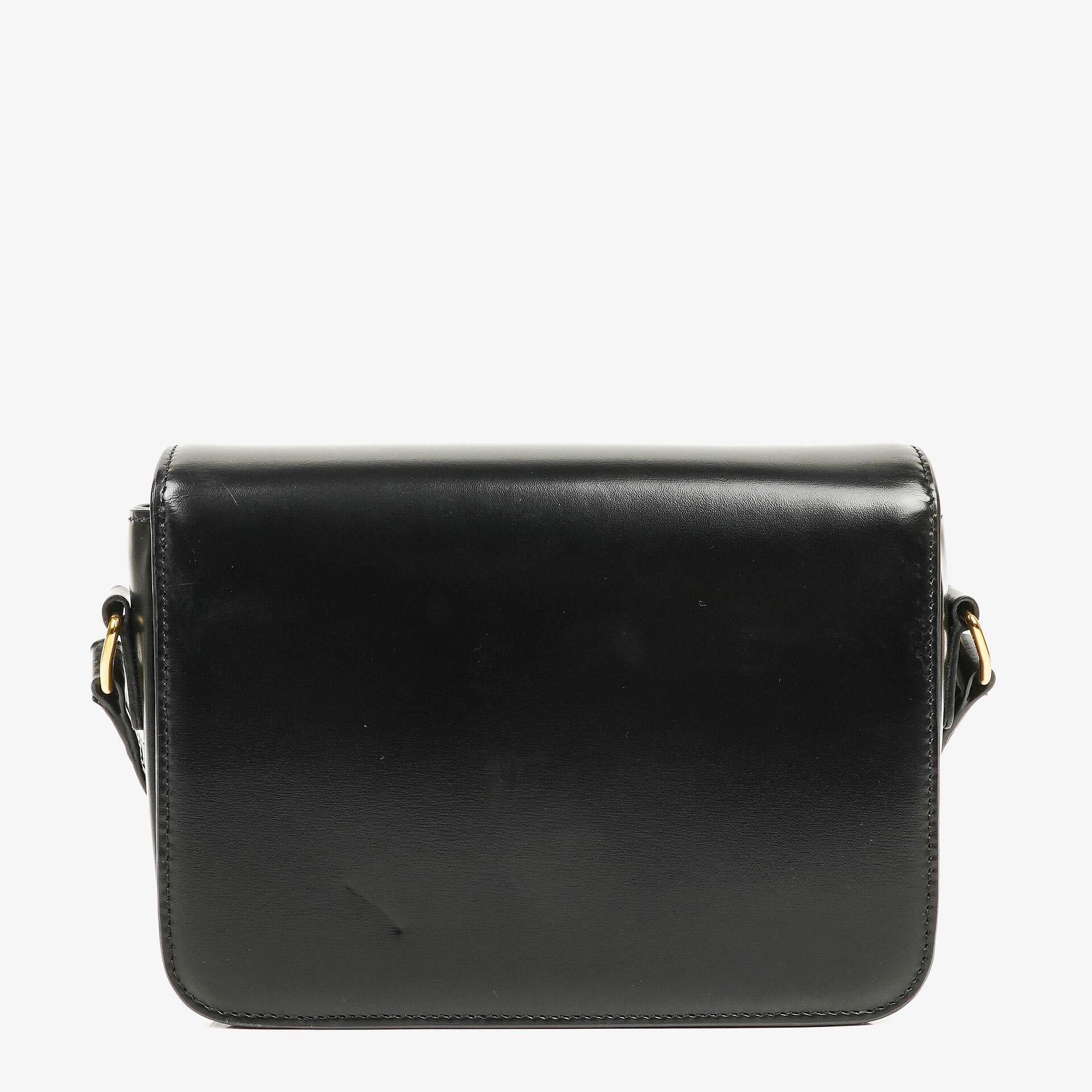 Celine Triomphe Bag Shiny Calfskin Adjustable Leather Shoulder Strap