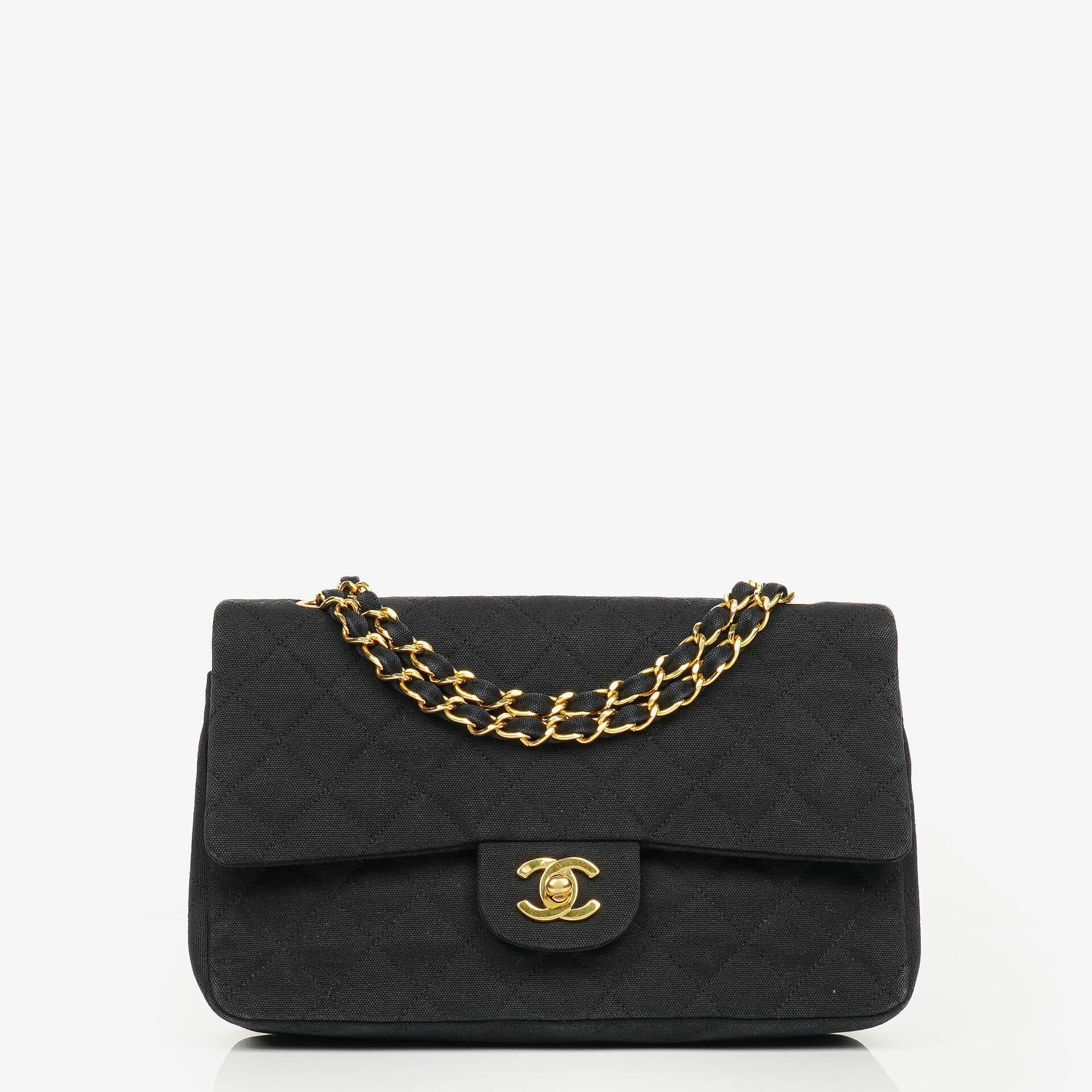 Chanel Black Quilted Double Flap Bag