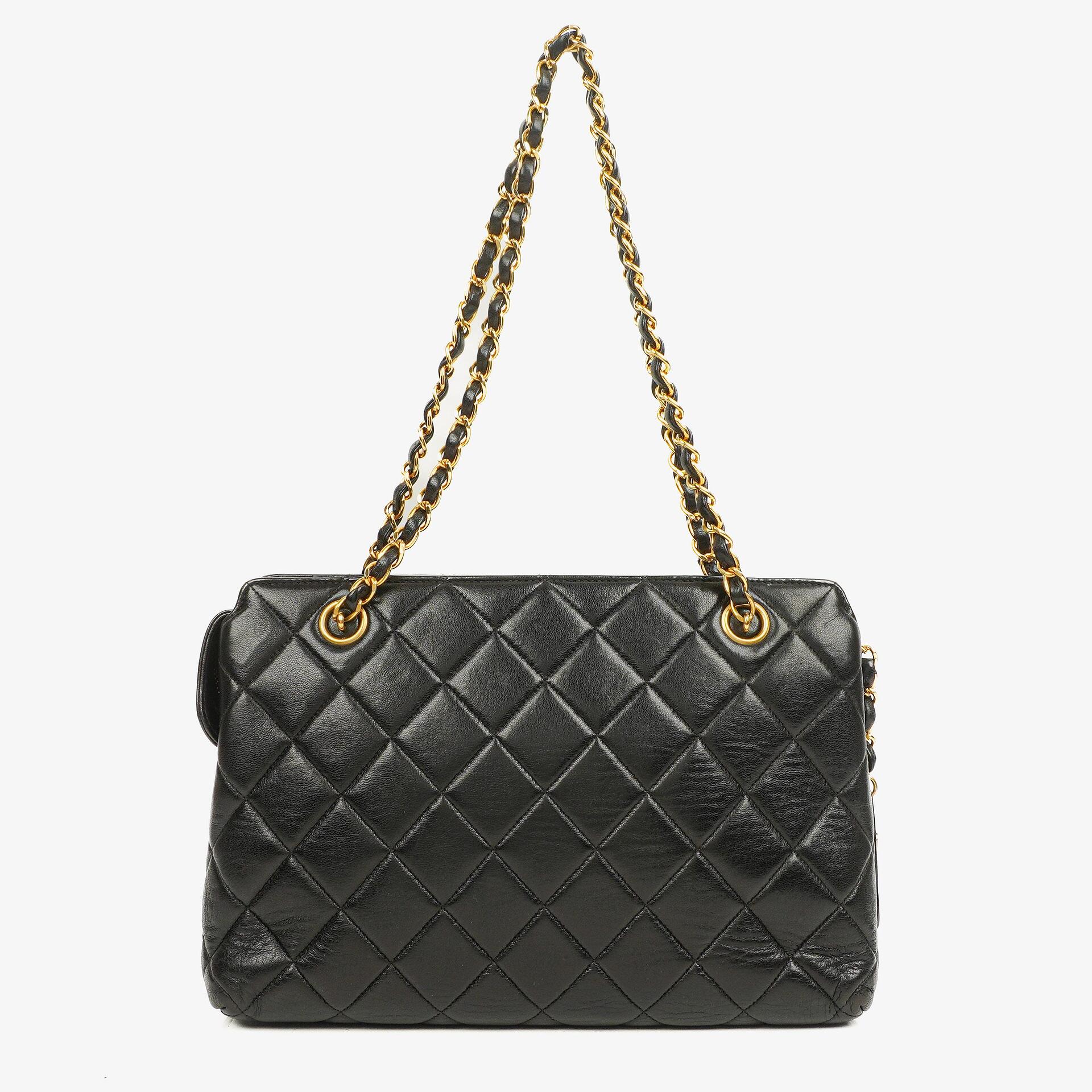 Chanel Black Quilted Lambskin Shoulder Bag