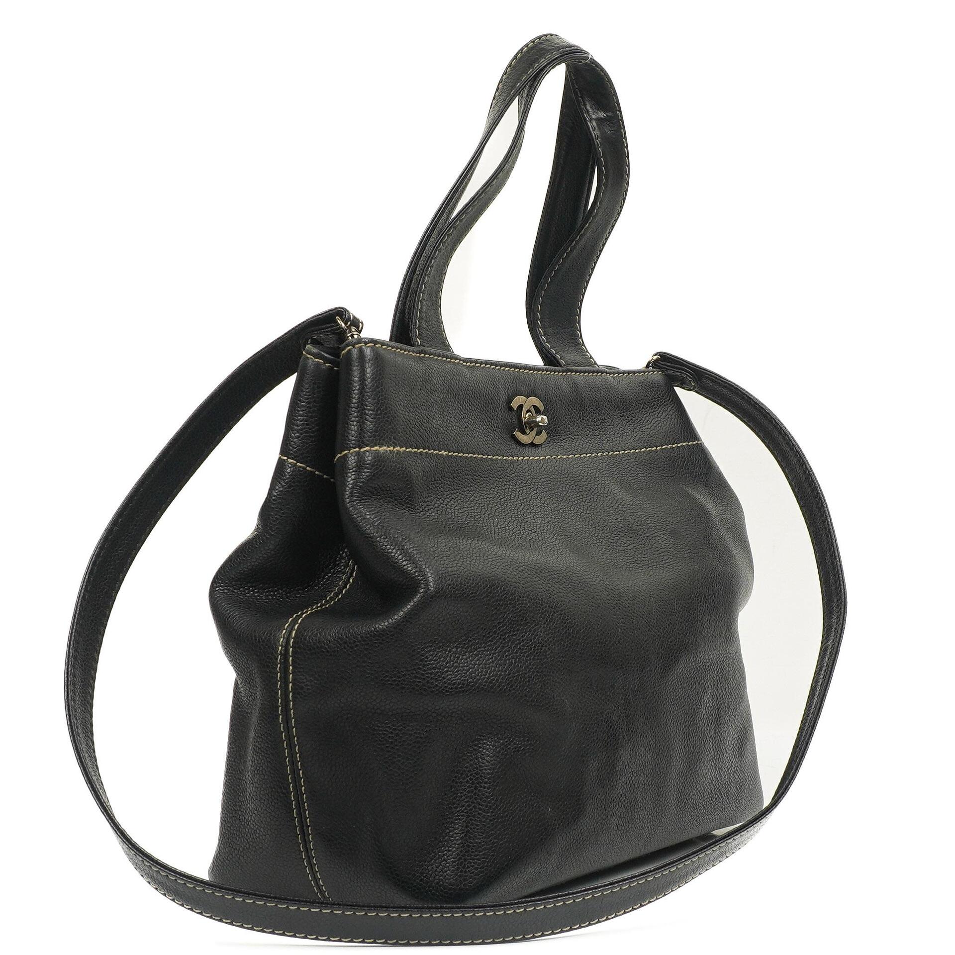 Chanel Caviar CC Black Tote Bag, 2000 - 2002