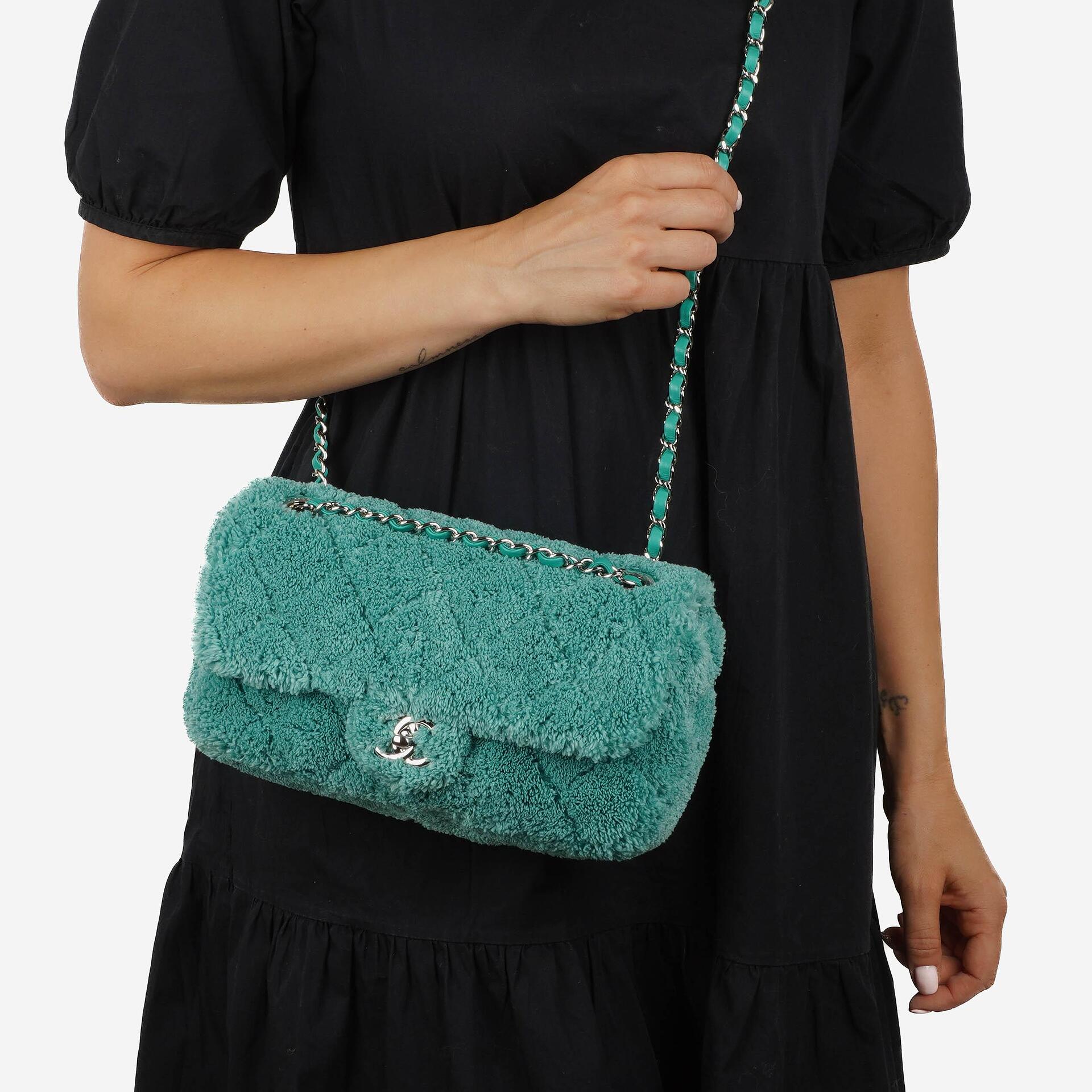 Chanel Classic Flap Turquoise Terry Bag 2019 Collection