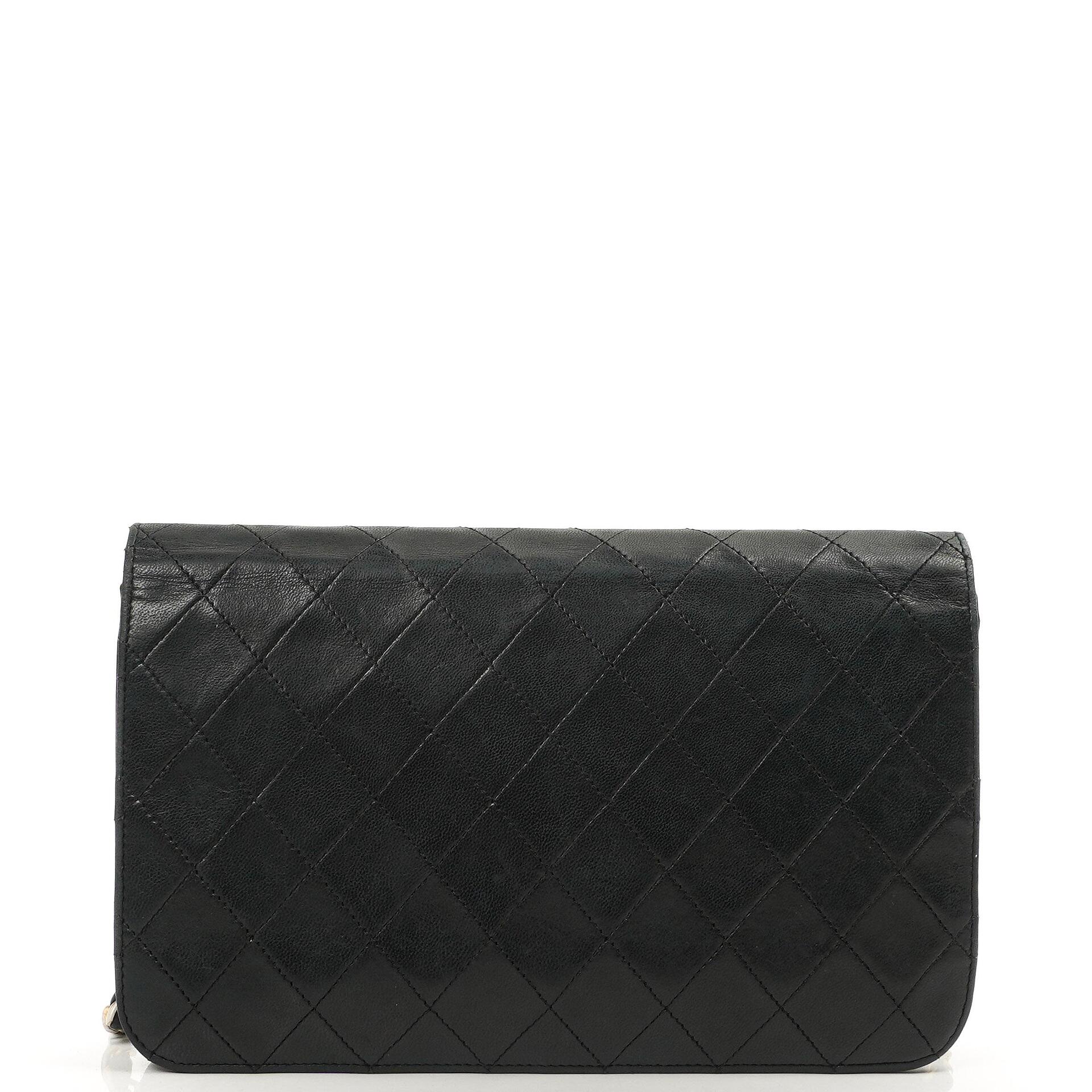 Chanel Classic Full Flap Bag Black Quilted Lambskin 24K Gold-Plated Hardware