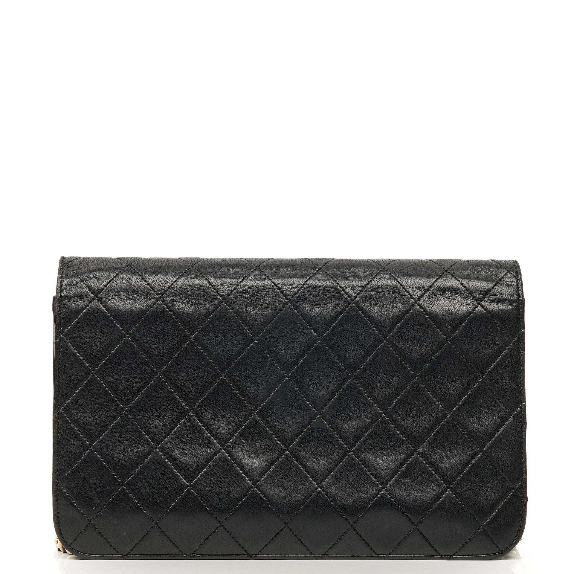 Chanel Classic Full Flap Bag Black Quilted Lambskin 24K Gold-Plated Hardware
