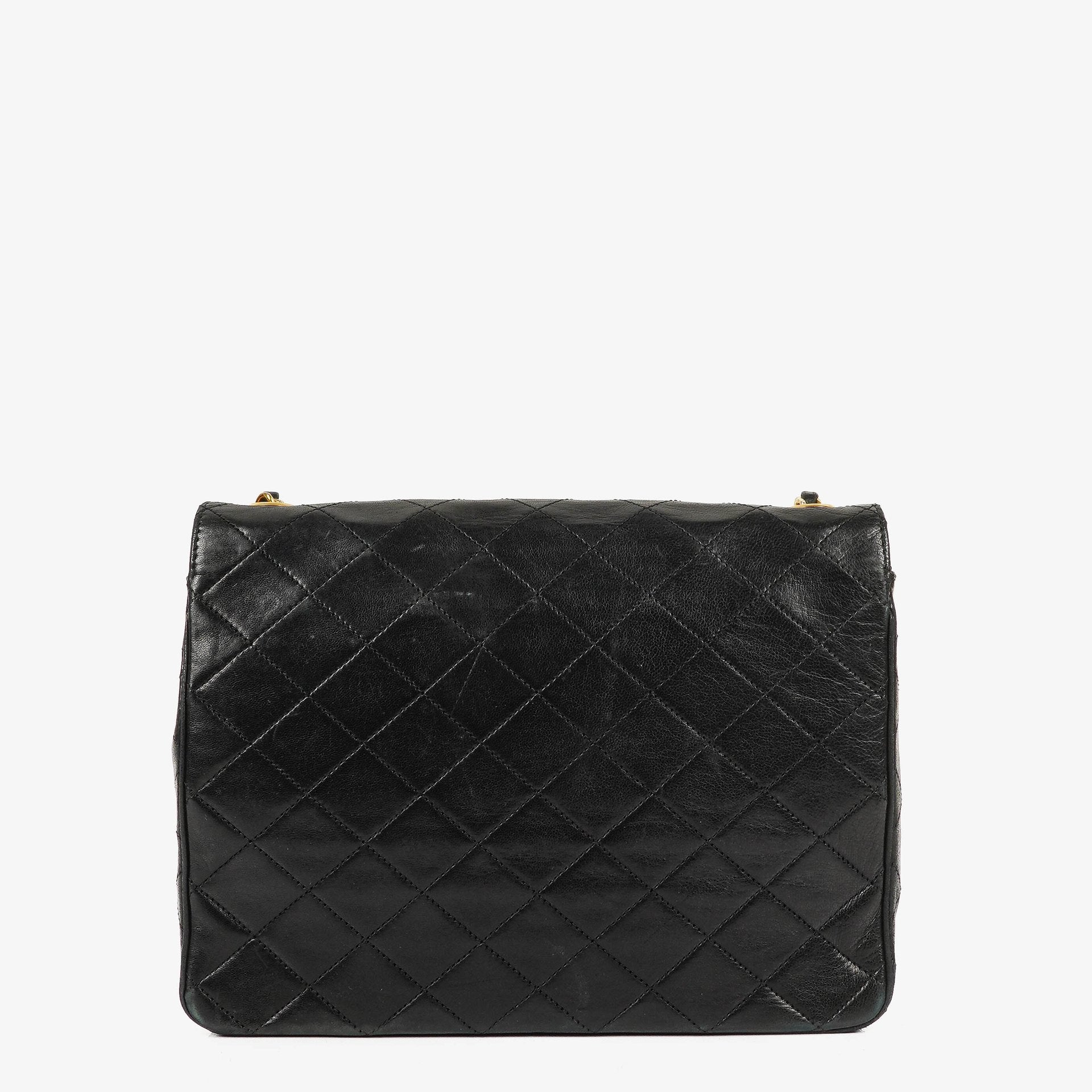Chanel Envelope Flap Bag Black Quilted Lambskin With 24K Gold-Plated Hardware