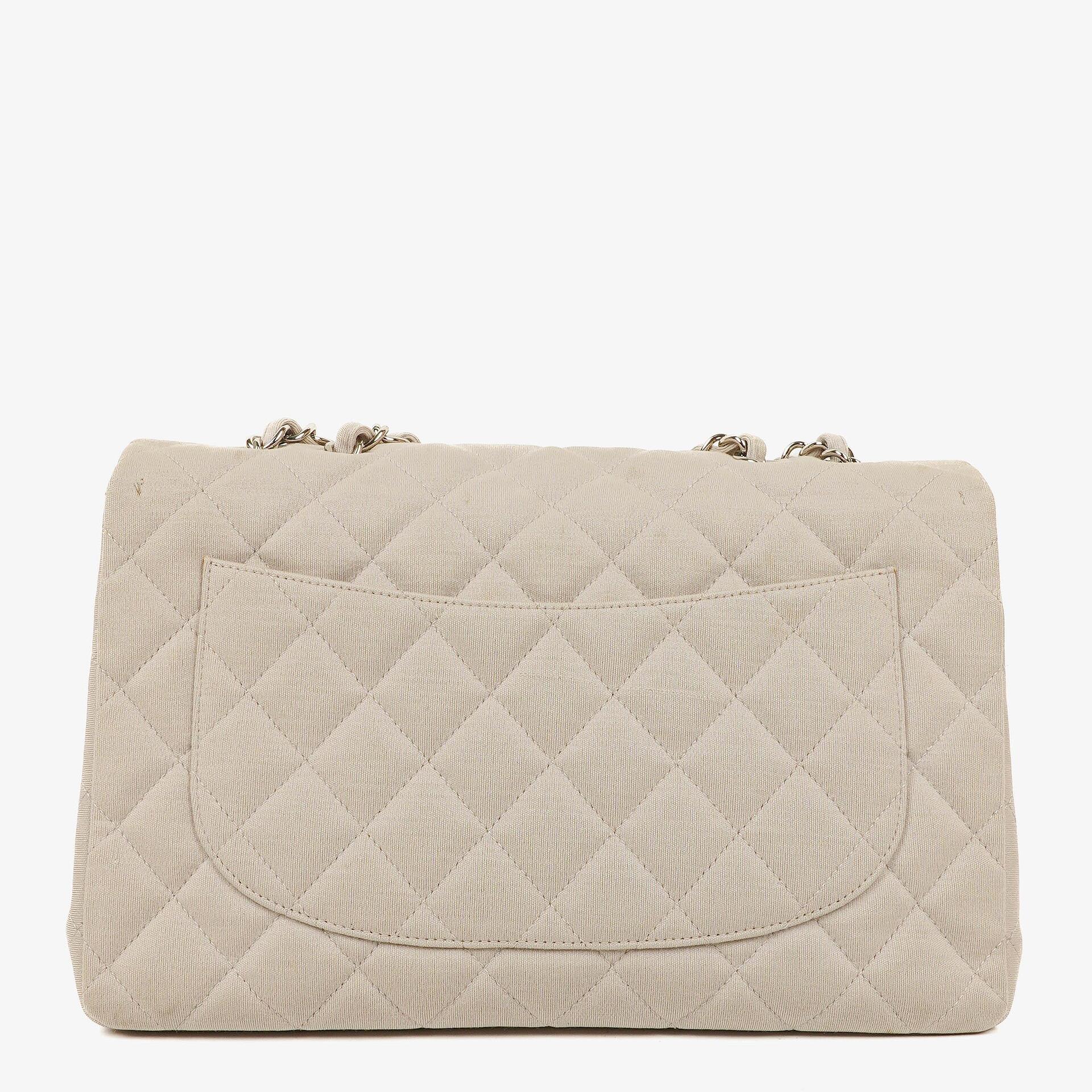 Chanel Jumbo Classic Single Flap Bag Jersey Silver-Tone Hardware