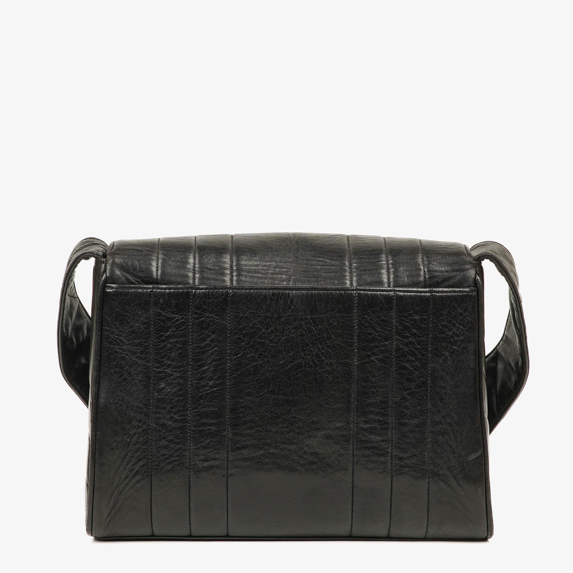 Chanel Lambskin Black Vertical Quilted Maxi CC Flap Shoulder Bag
