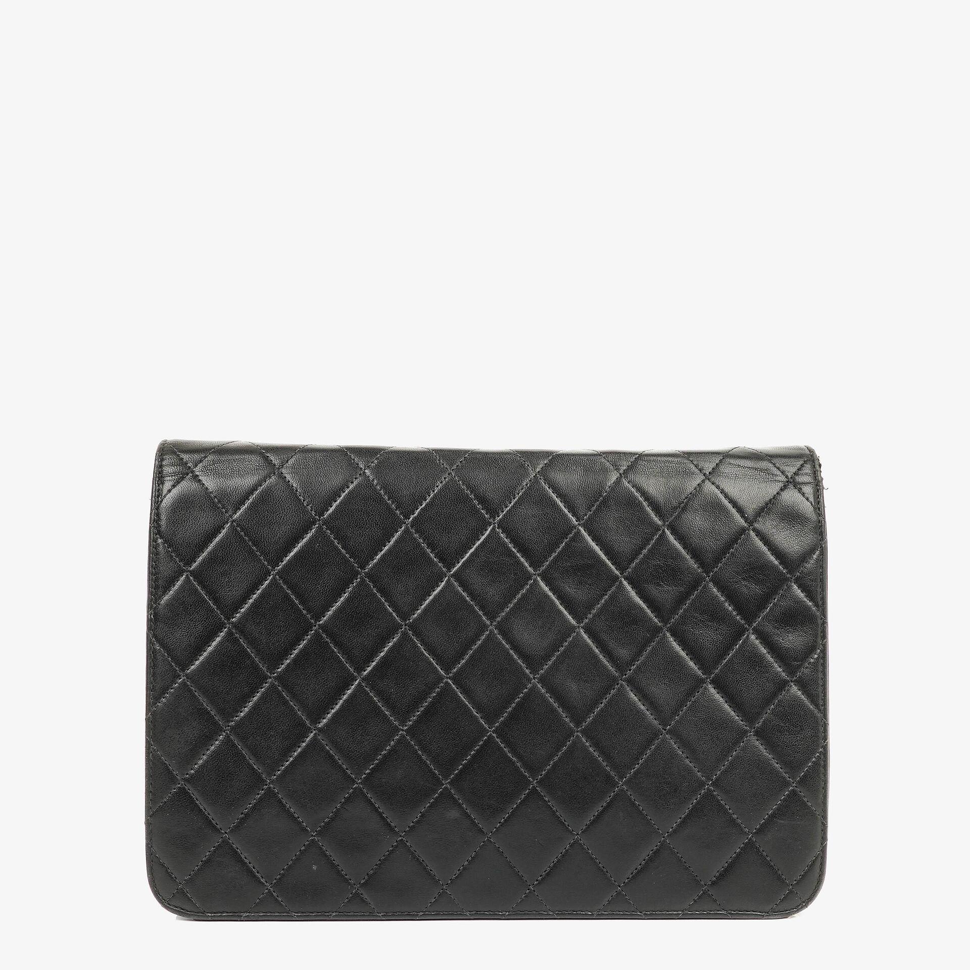 Chanel Medium Classic Single Flap Bag Black Quilted Lambskin With 24K Gold-Plated Hardware