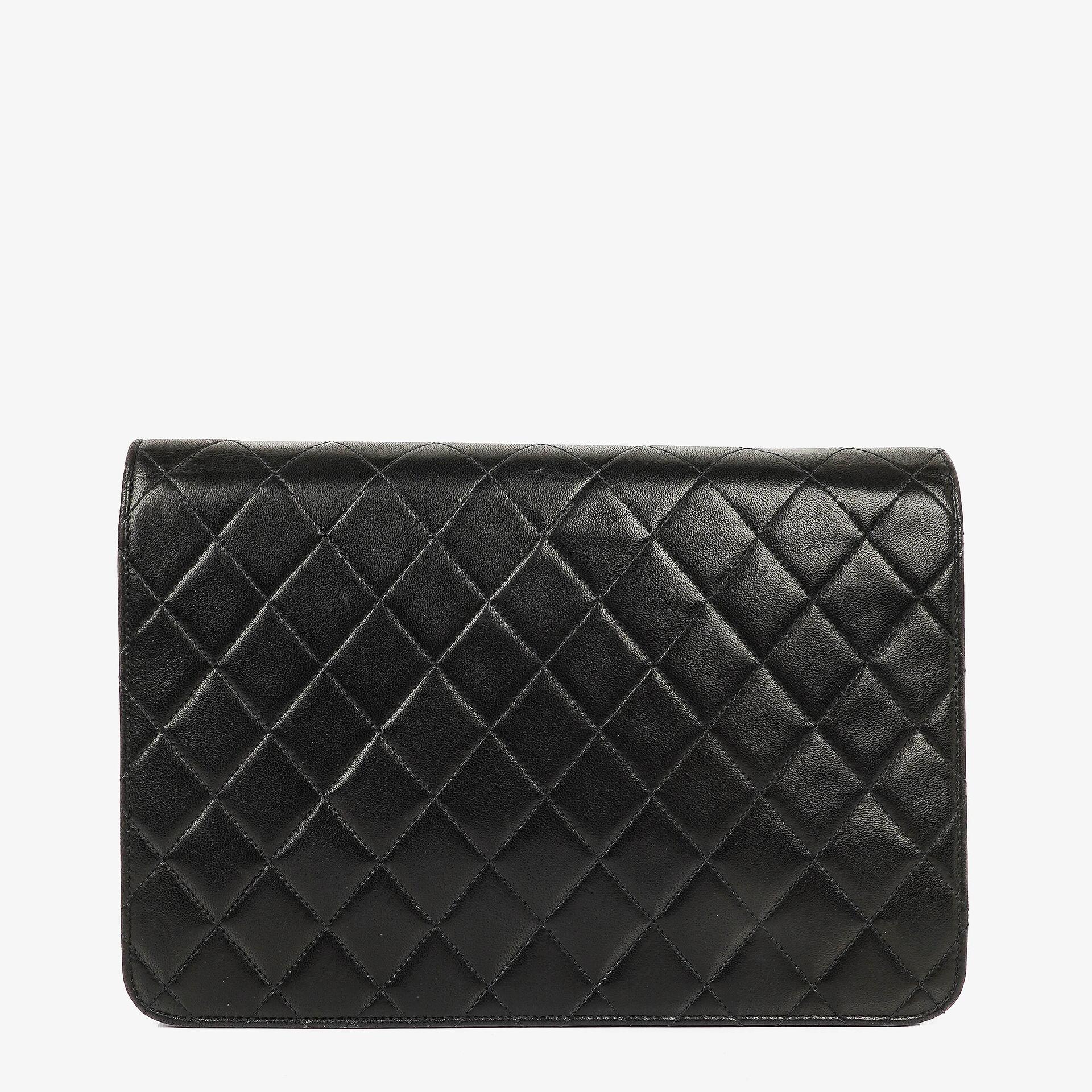 Chanel Medium Classic Single Flap Bag Black Quilted Lambskin With 24K Gold-Plated Hardware