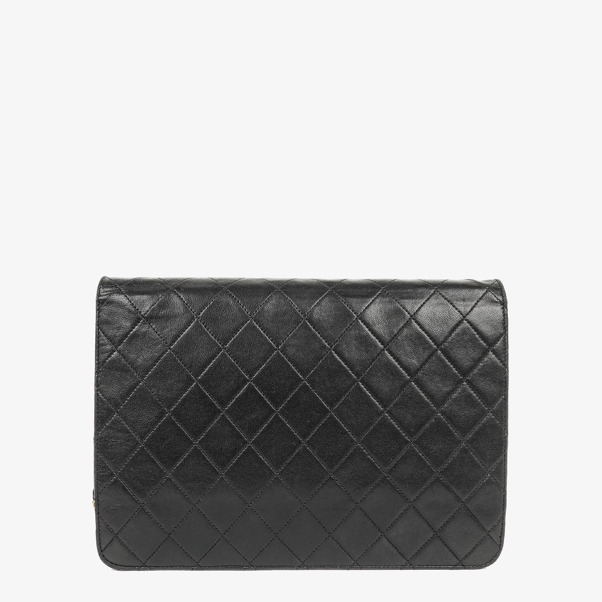 Chanel Medium Classic Single Flap Bag Black Quilted Lambskin With 24K Gold-Plated Hardware
