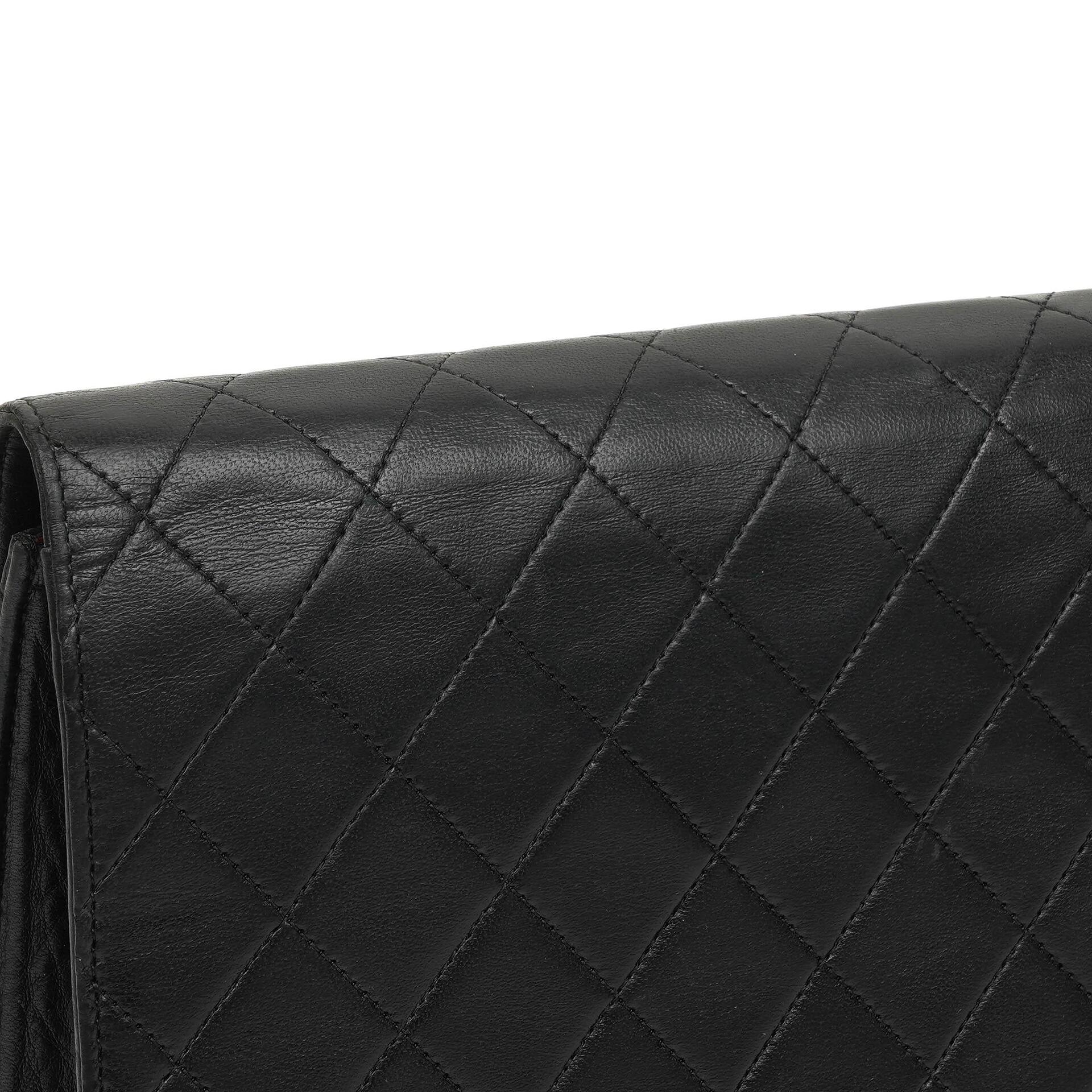 Chanel Medium Classic Vintage Black Quilted Lambskin Single Flap Bag With 24K Gold-Plated Hardware